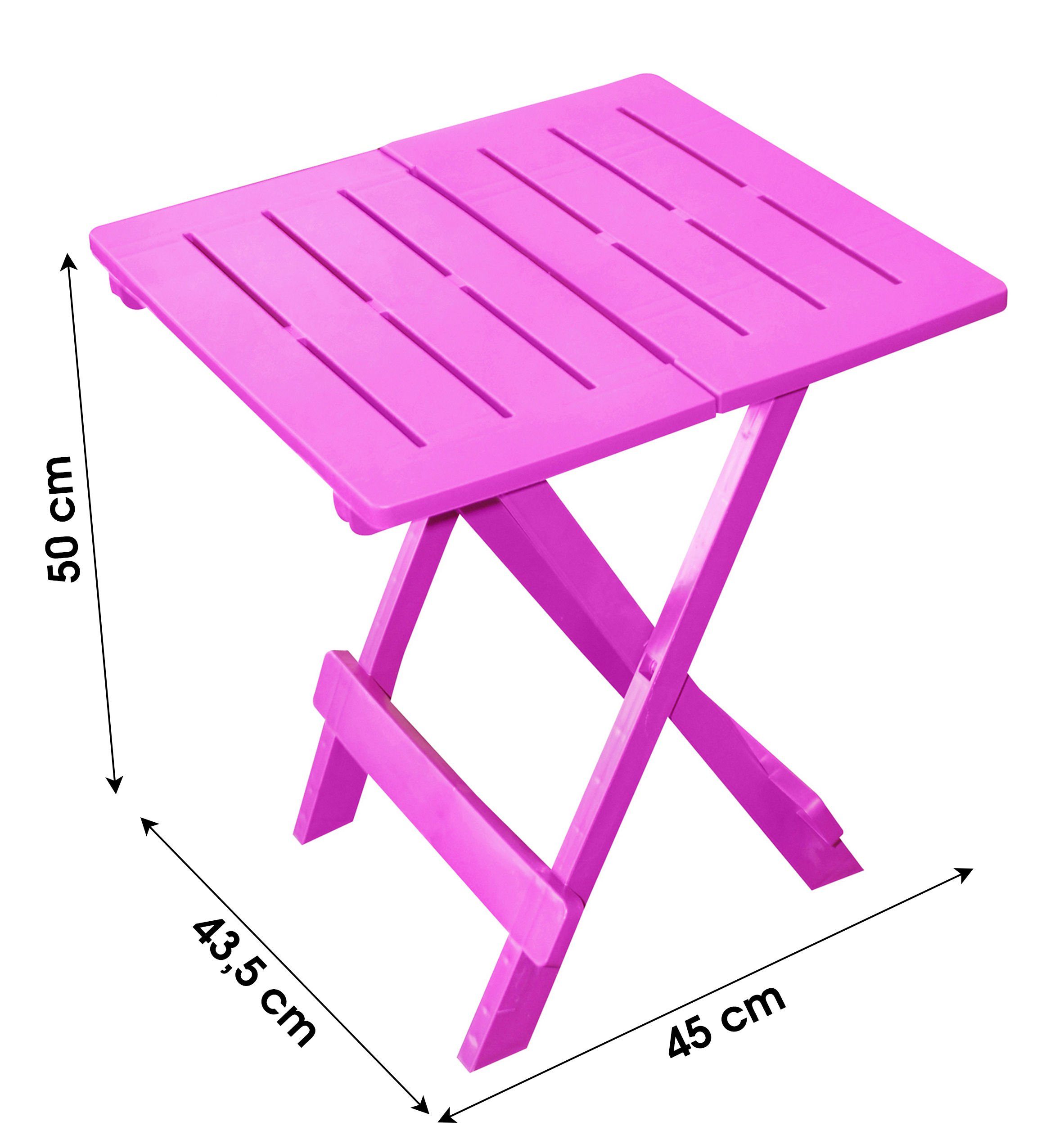Spetebo Gartentisch Kunstoff Klapptisch ADIGE - günstig online kaufen