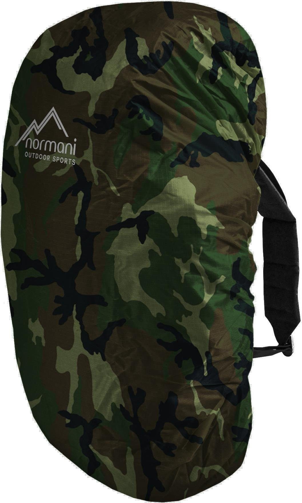 normani Rucksack-Regenschutz Rucksack-Regenüberzug für 40-50 Liter Raincover, Rucksackcover wasserdichte Rucksackhülle Regenschutz mit Reflektorlogo