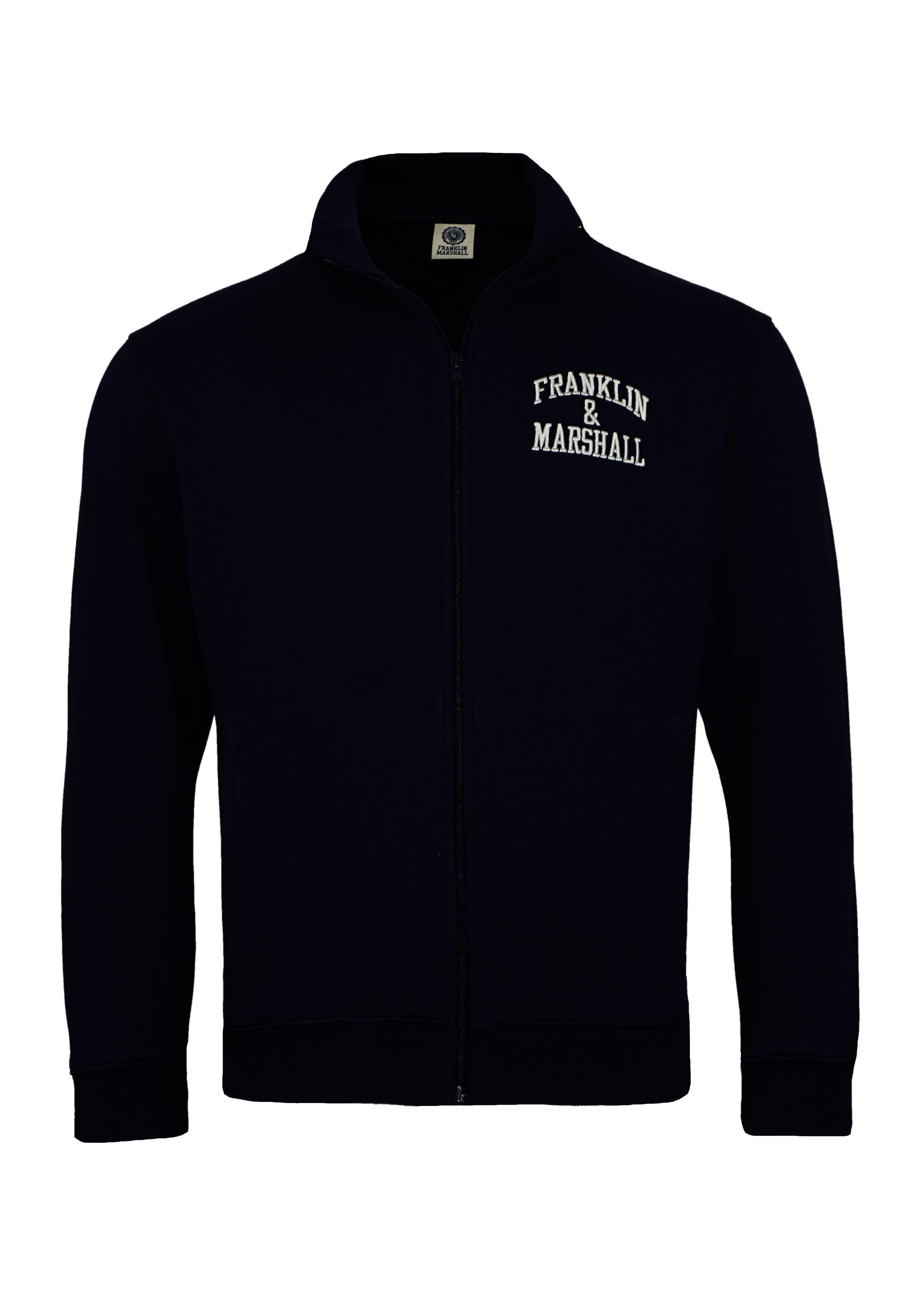 Franklin & Marshall Sweatjacke Jacke Sweat jacket mit Stehkragen und Logo-Print (1-tlg)