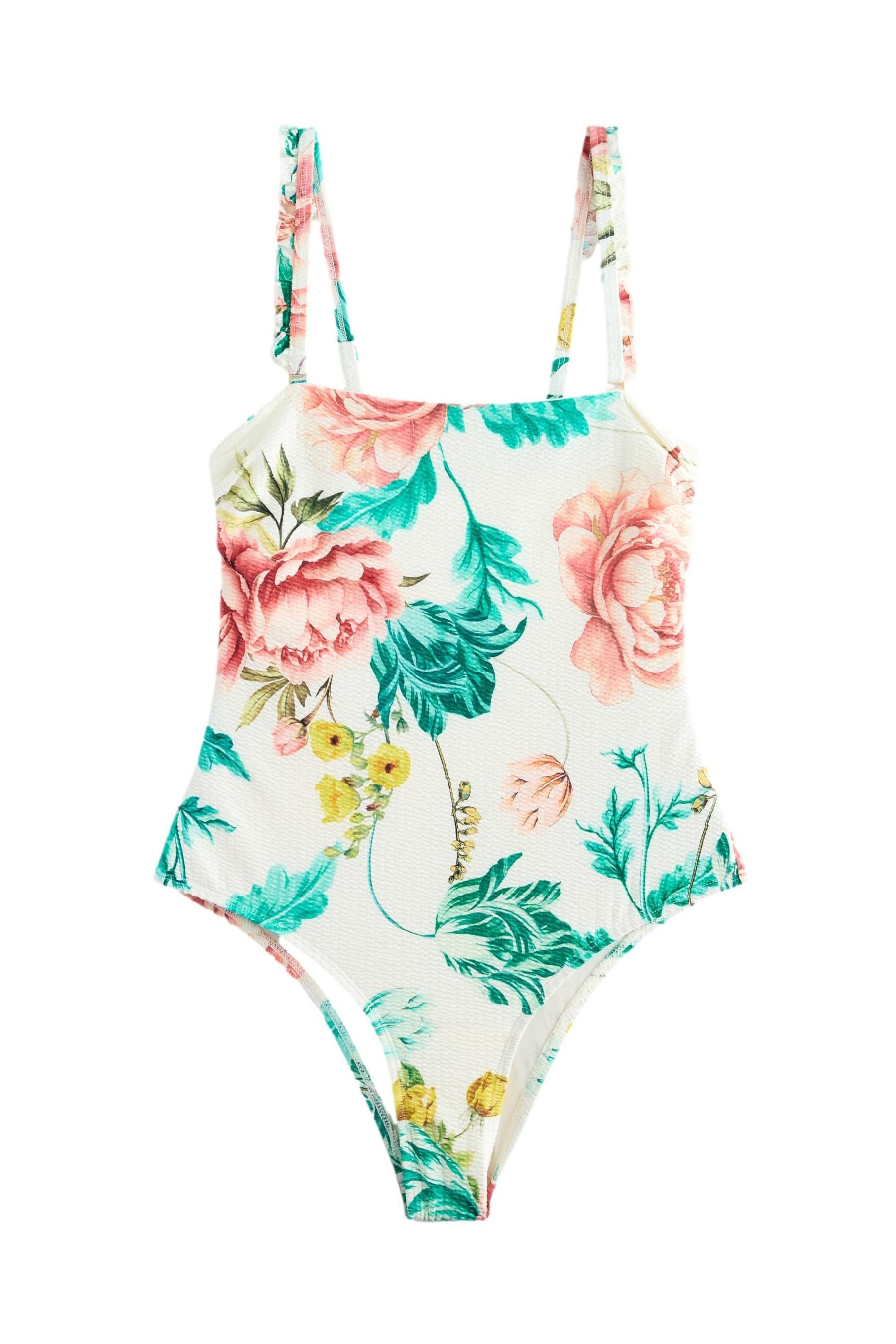 Next Badeanzug Bauchformender Bandeau-Badeanzug mit Rüschen (1-St)