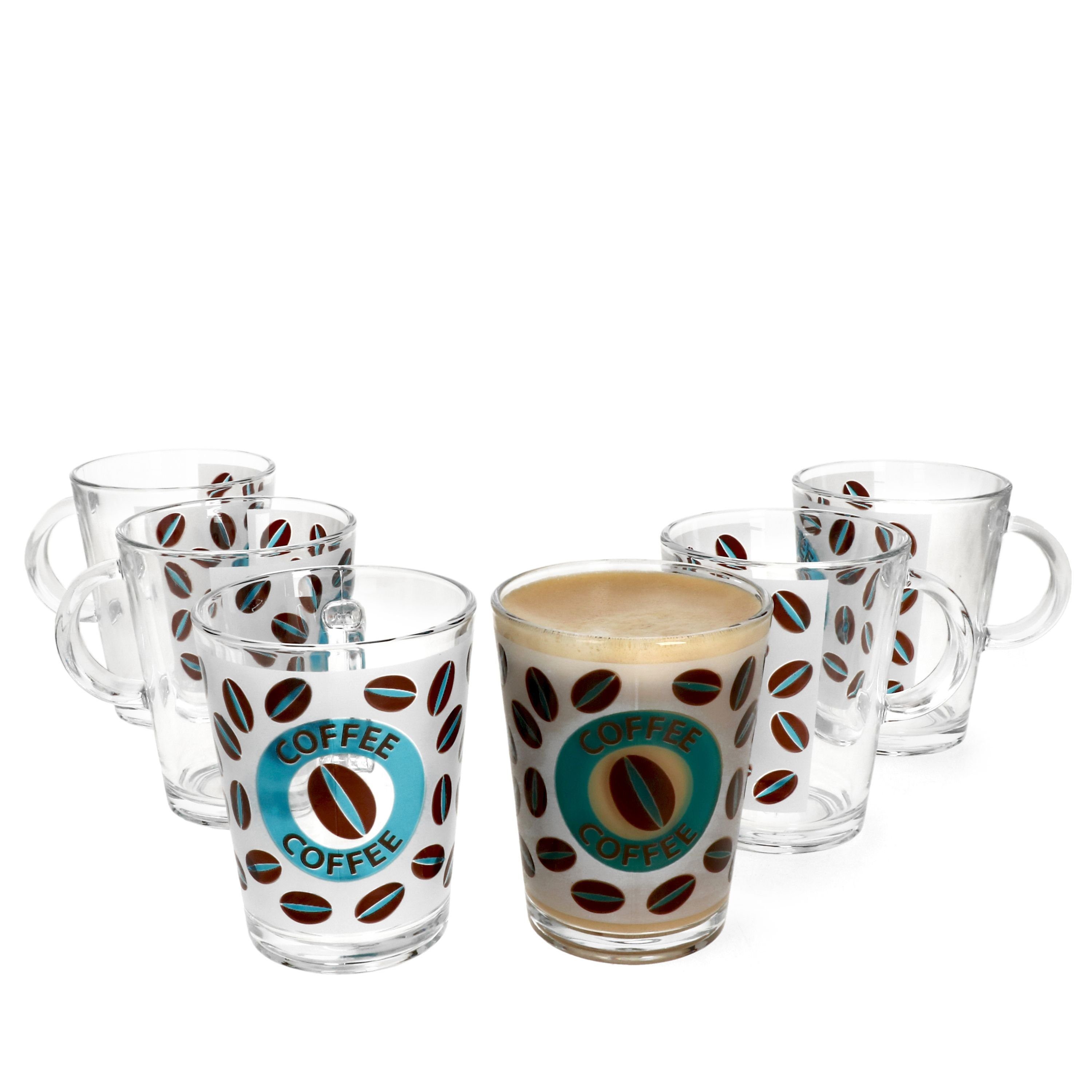 Ritzenhoff & Breker Becher 6er Set Kaffeebecher 380ml Cremona Blau 10,5 cm - Ritzenhoff 0806229, Glas