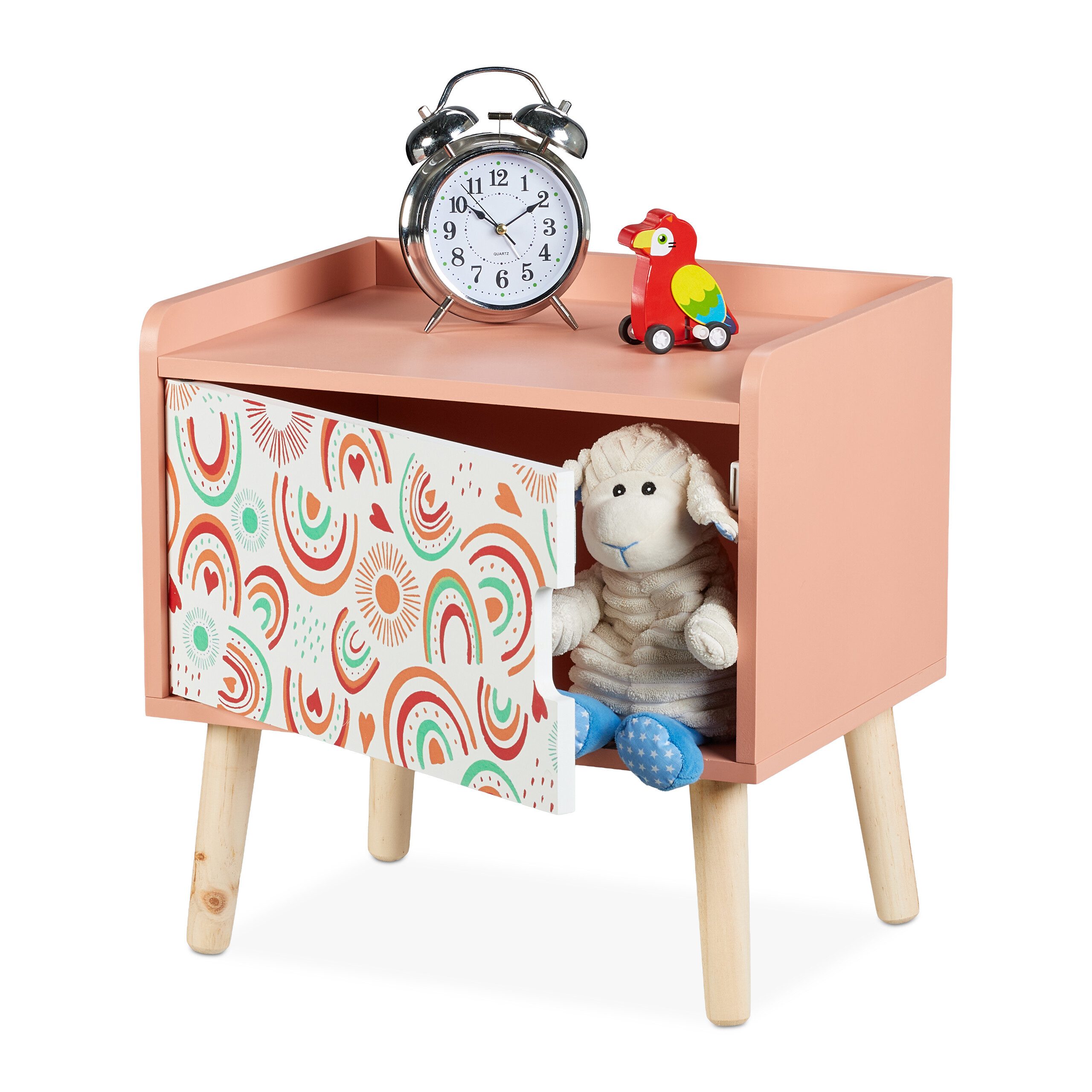 relaxdays Nachttisch für Kinder mit Staufach, günstig online kaufen