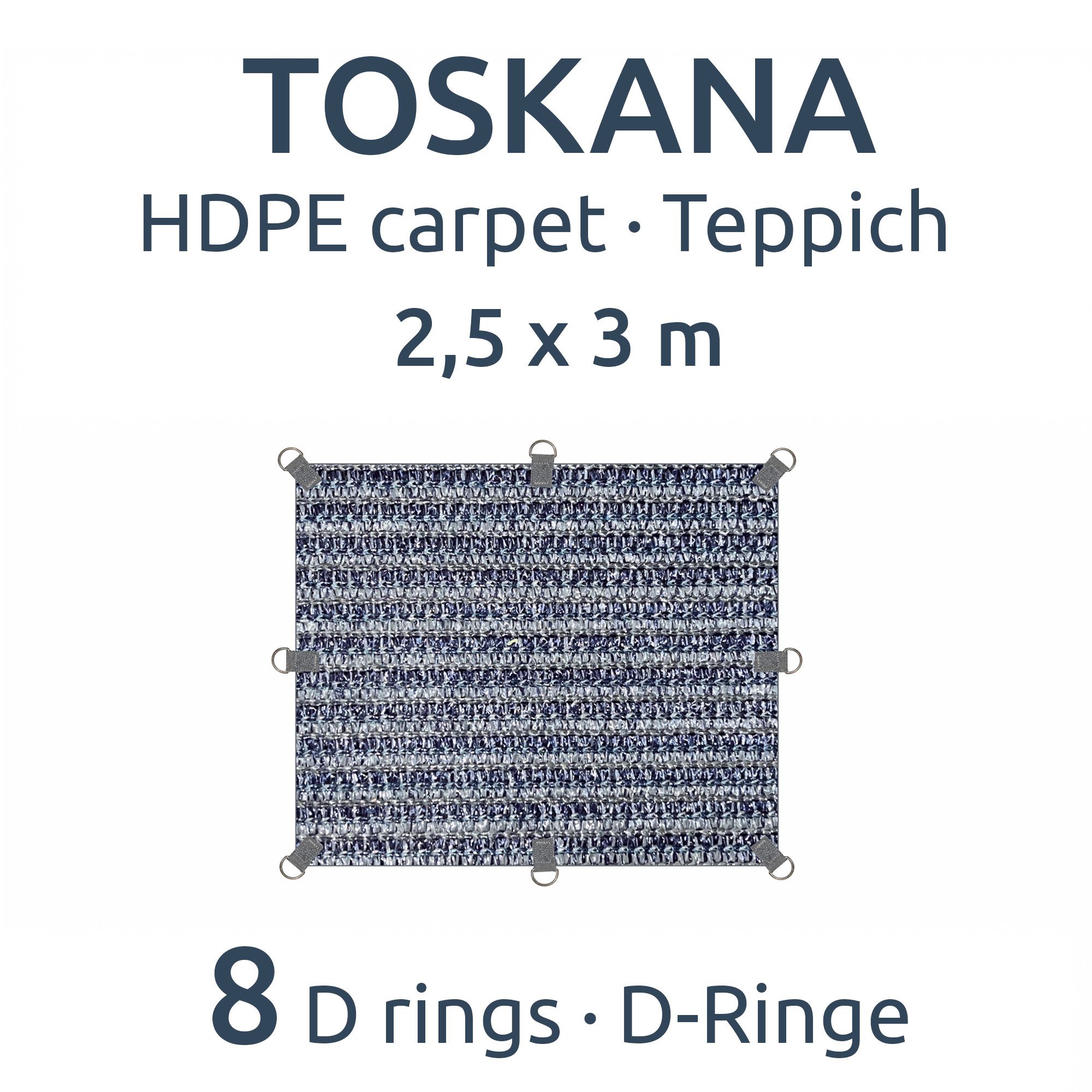 yourGEAR Zeltteppiche your GEAR Toskana 250 x 300 HDPE VorzeltteppichTeppich mit Tasche