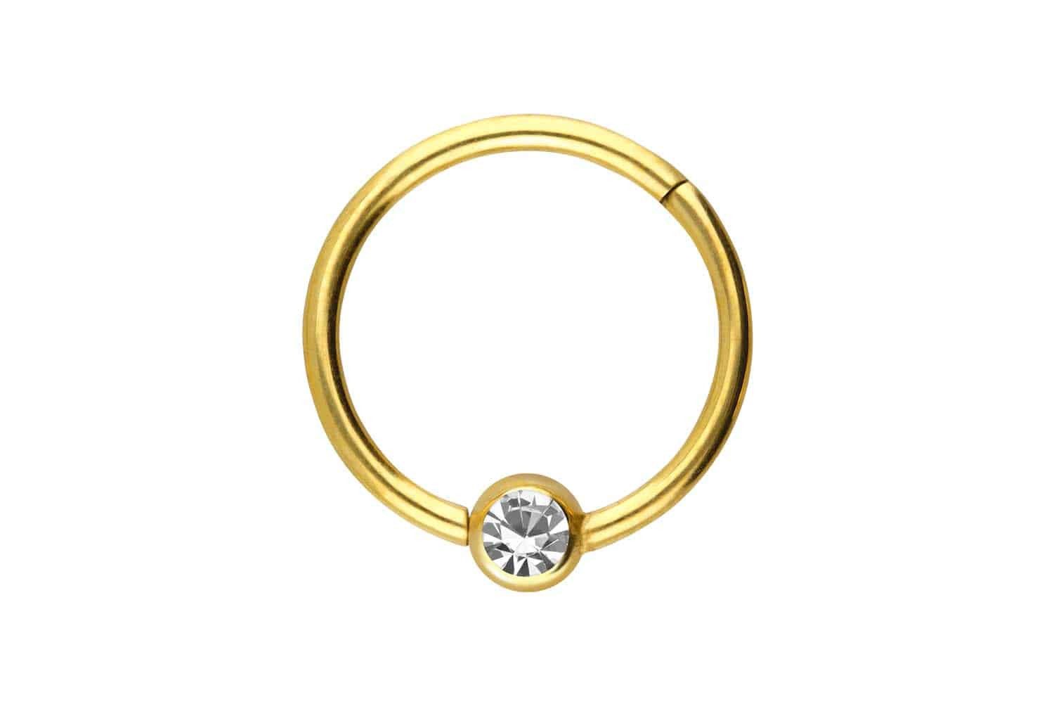 PIERCINGLINE Nasenpiercing Titan Segmentring Clicker KRISTALL Ohrpiercing S günstig online kaufen