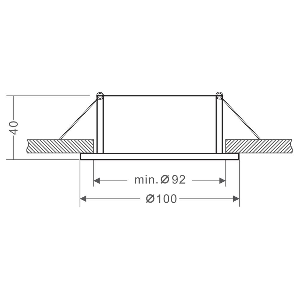 keine Einbaustrahler, Schwarz und Deckeneinbauring Enif in Einbauleuchte click-licht Weiß, Angabe, Leuchtmittel warmweiss, enthalten:, Einbauleuchte