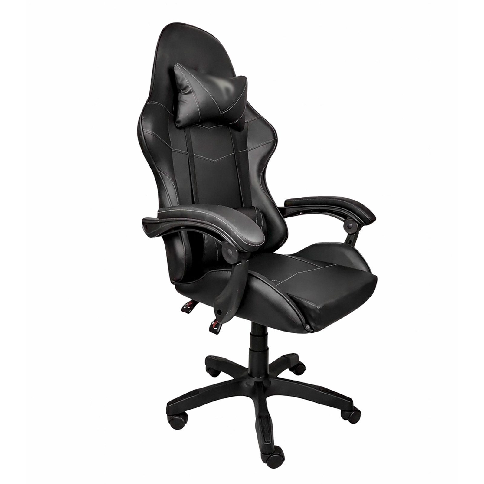 HTI-Living Gaming-Stuhl Drehstuhl Kunstleder Schwarz (Stück, 1 St), mit Nacken- und Lendenkissen