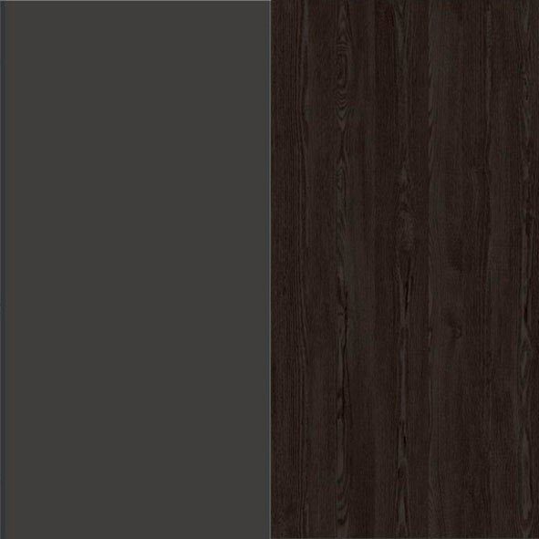 Mood Dreh-Schwebetürenkombination dunklen Griffen oak Dreh-/Schwebetürenschrank Graumetallic/Black rauch mit
