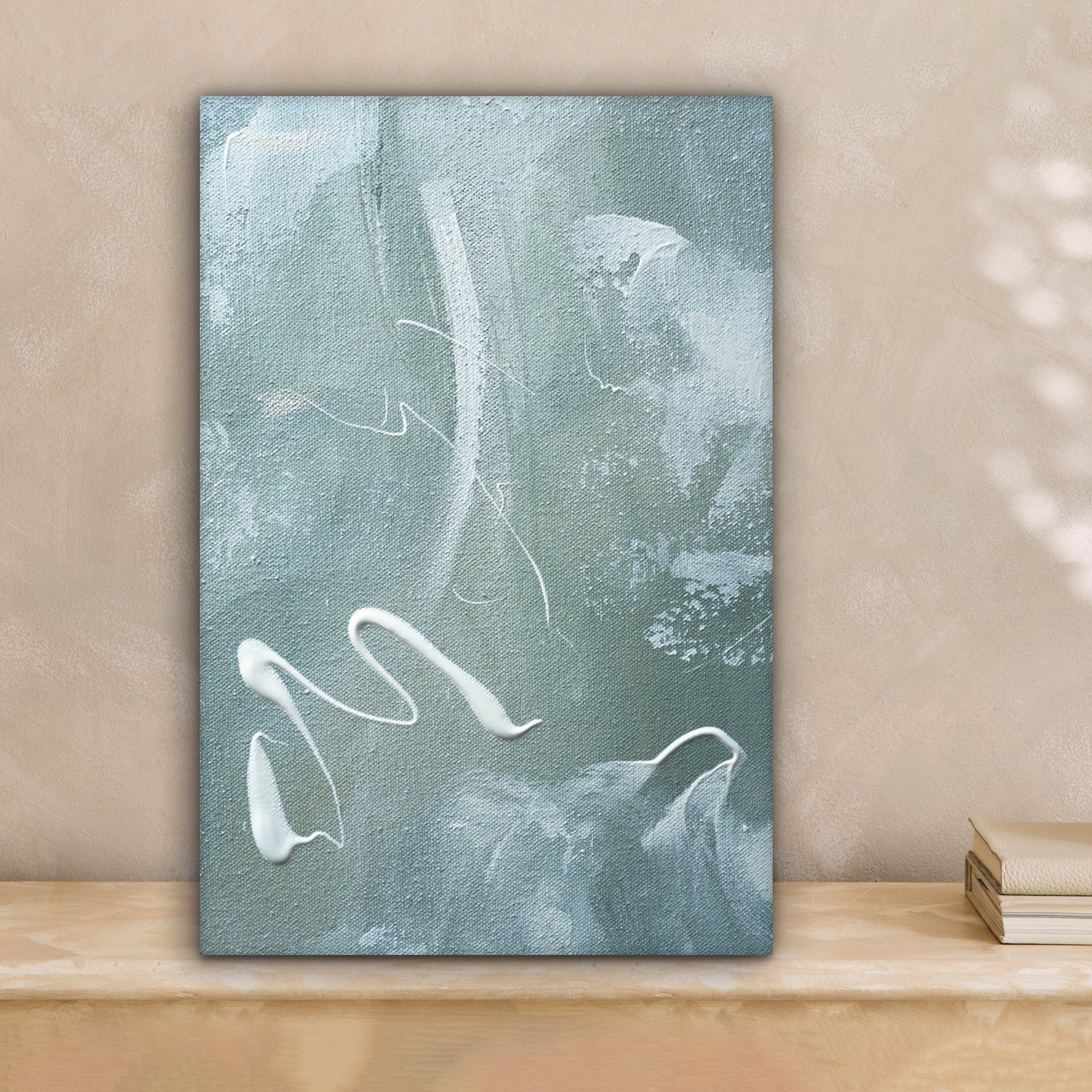 OneMillionCanvasses® Leinwandbild Grün - Weiß - günstig online kaufen