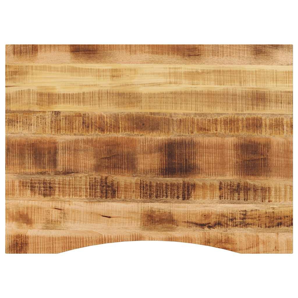 vidaXL Tischplatte Schreibtischplatte mit Aussparung 100x80x2,5cm Massivholz