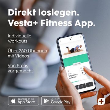 Vesta+ Balanceboard Vesta+ Balance Board Holz + Fitness App, Balanceboard aus nachhaltigem Eichenholz, Wackelbrett Balance Board Erwachsene Therapiekreisel, Balance Board Testsieger, Klimaneutral aus nachhaltigem Eichenholz, 10x mehr Übungen durch Griffe, Von Physiotherapeuten empfohlen