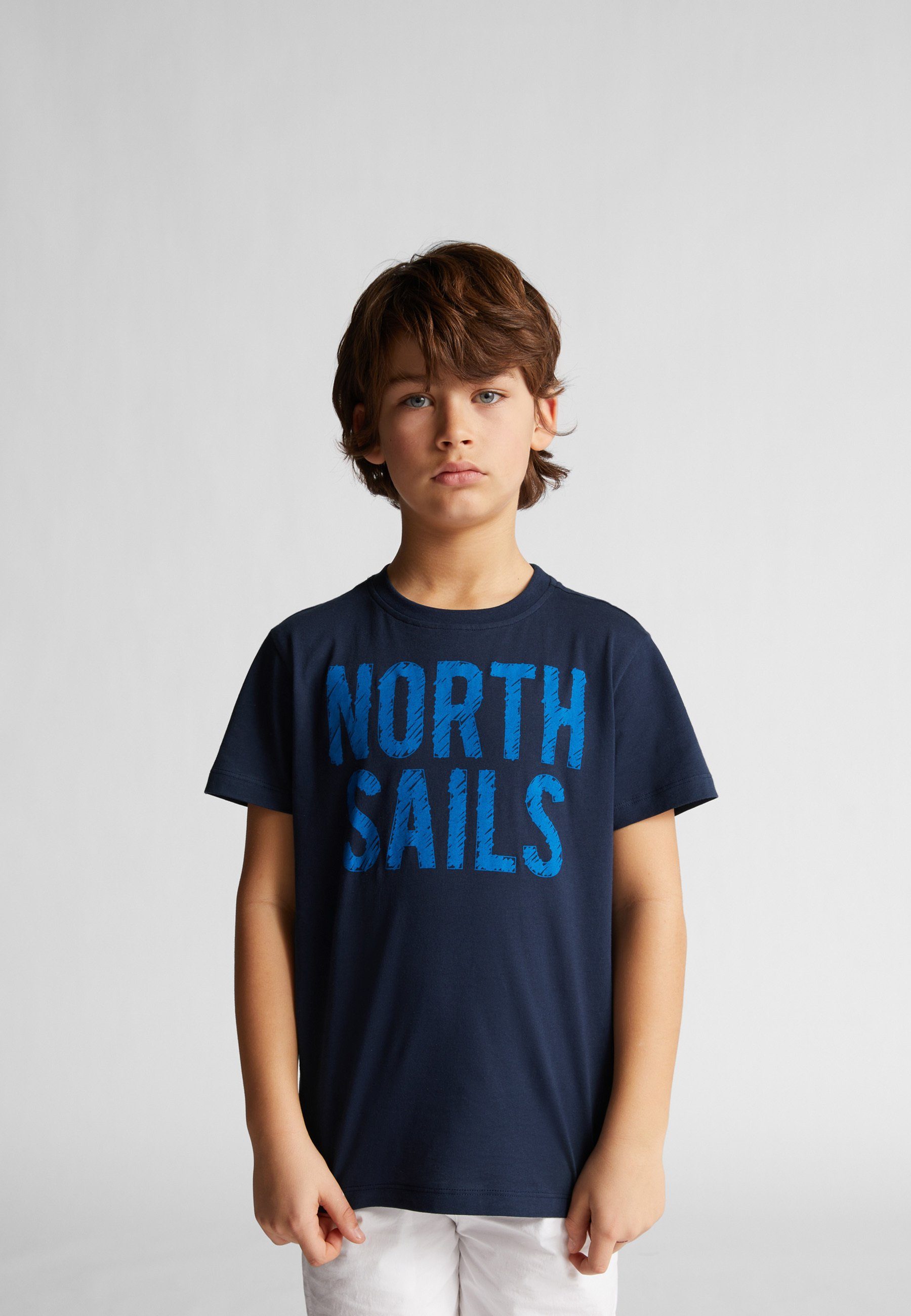 North Sails T-Shirt Baumwoll-Jersey-T-Shirt MARINEBLAU