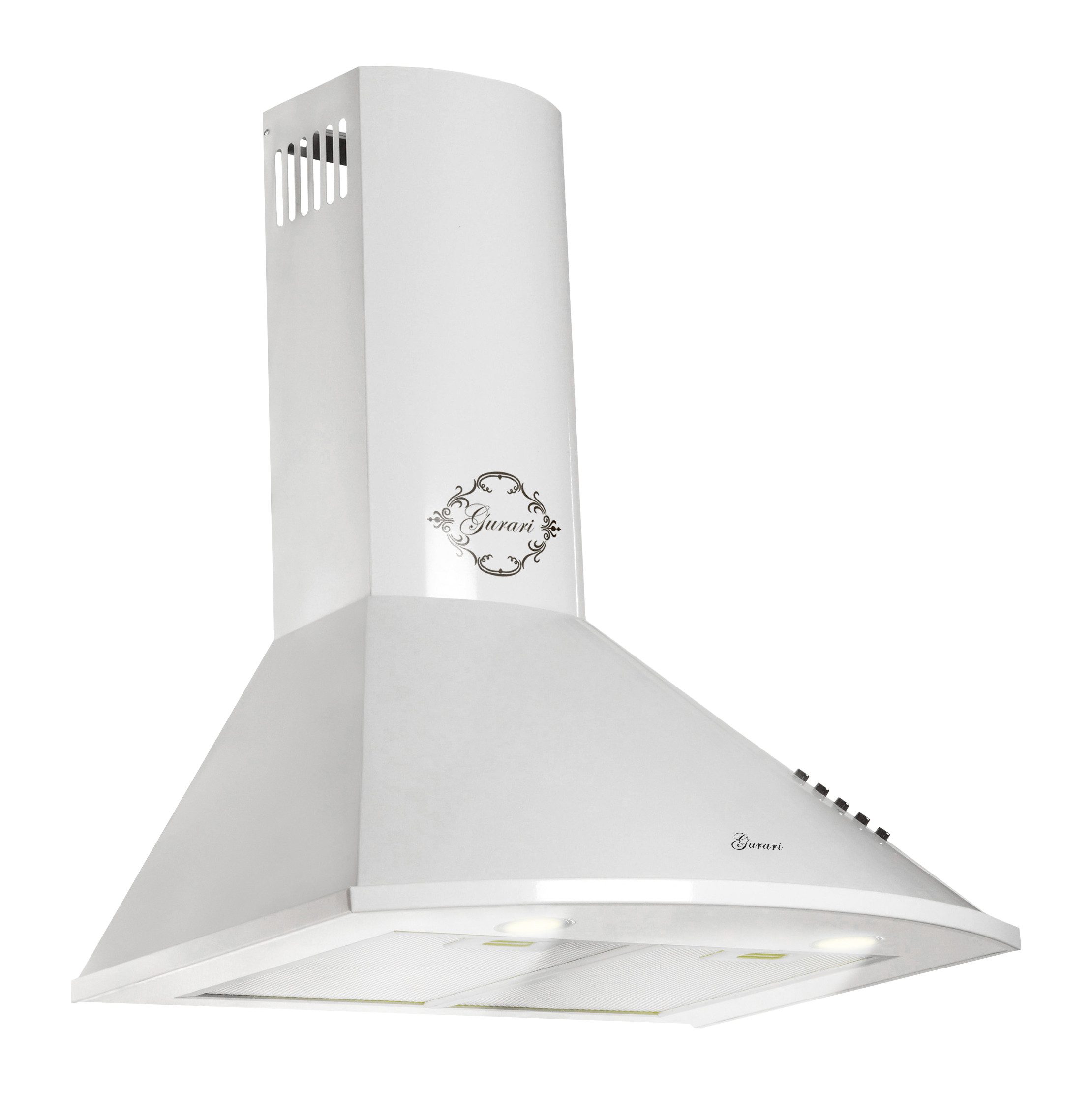 GURARI Wandhaube GCH C 046 WH 6.. GCH C 046 WH 6.., Dunstabzugshaube 60 cm/Abzugshaube/ Weiß/ Saugstark 1000m³/h