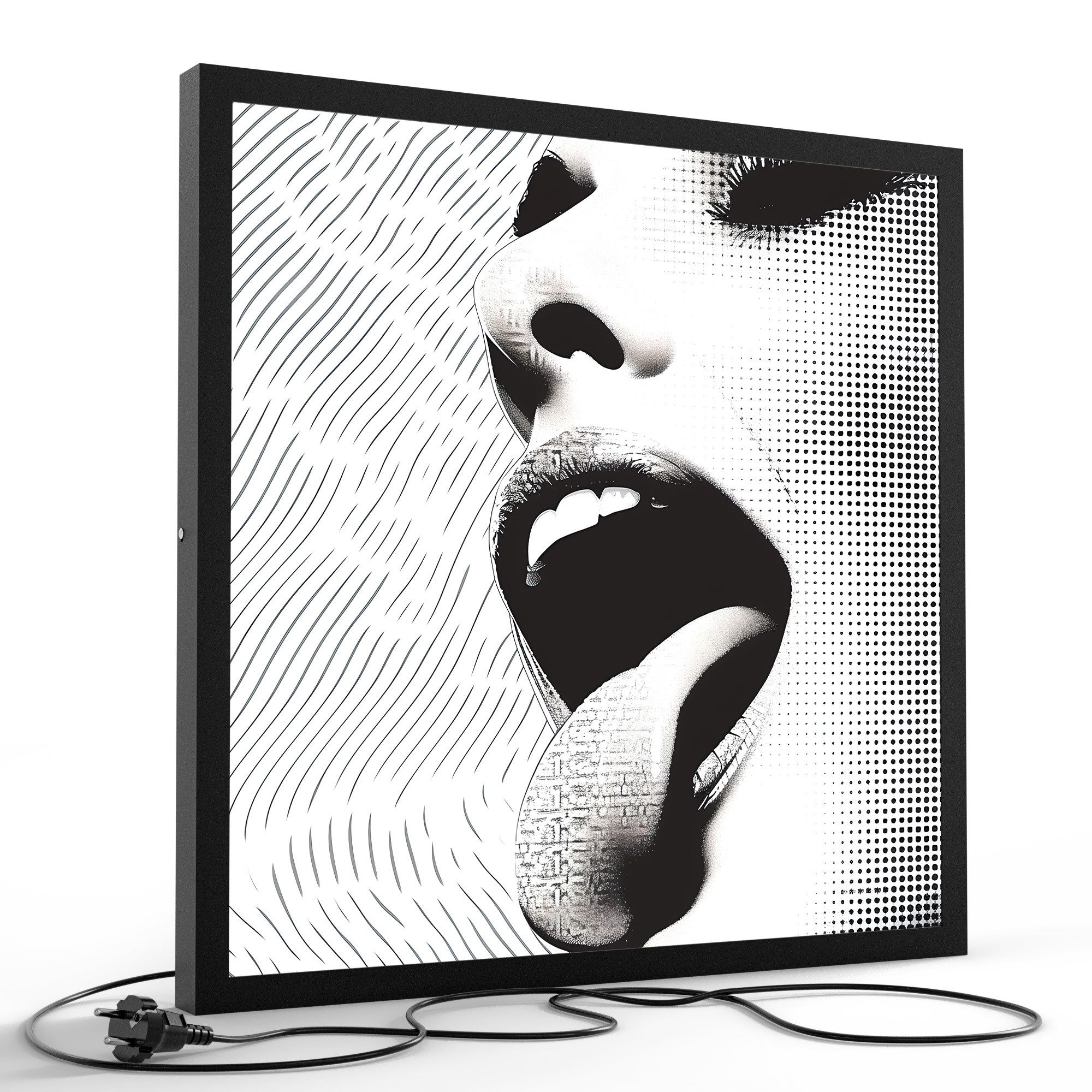 DEQORI LED-Bild 'Pixel der Begierde', (1 St), LED Lampe Leuchte Leuchtbild Bild beleuchtet Deckenleuchte Wandlampe