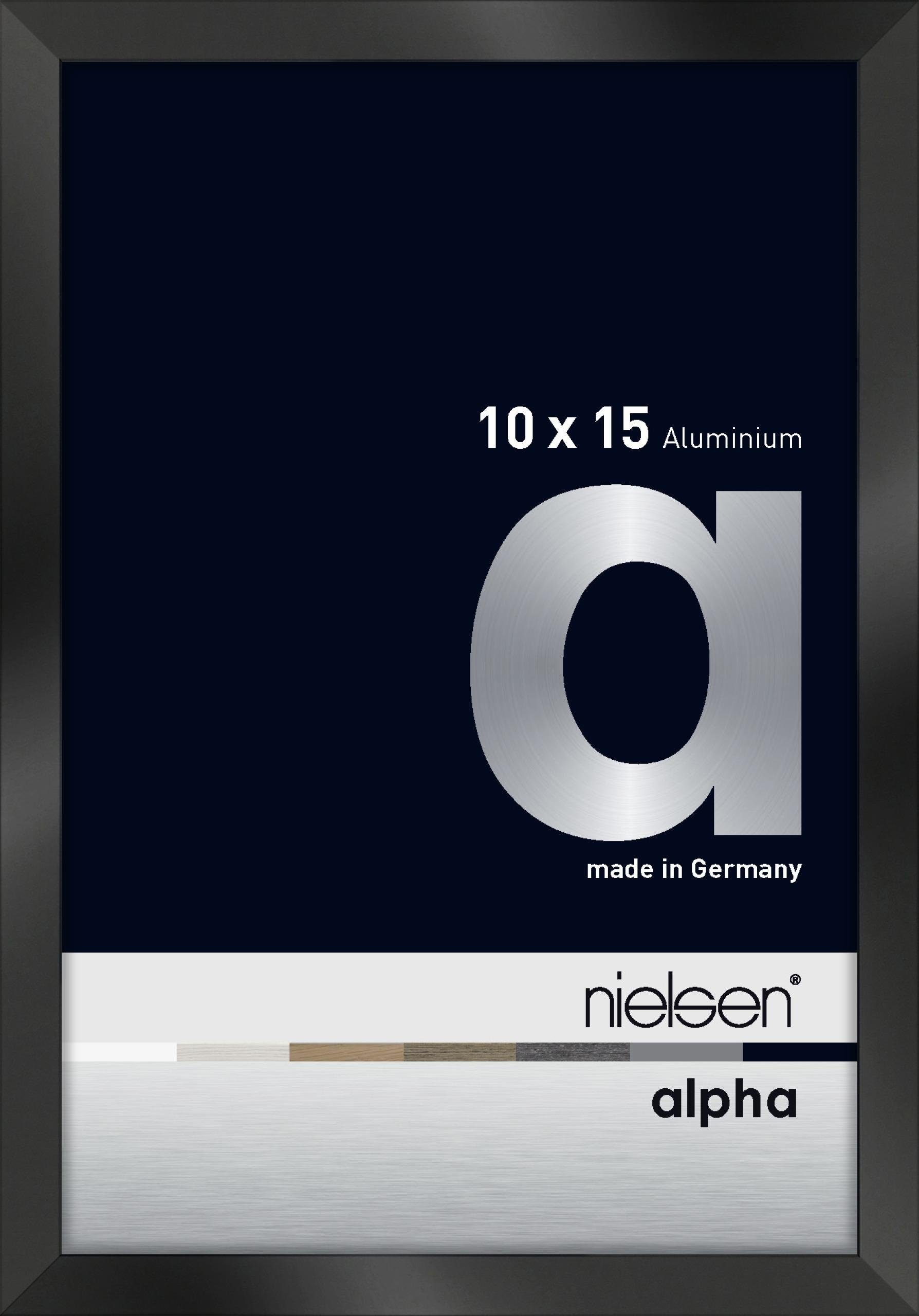 nielsen Bilderrahmen Alpha schwarz glanz 10x15cm 1611016