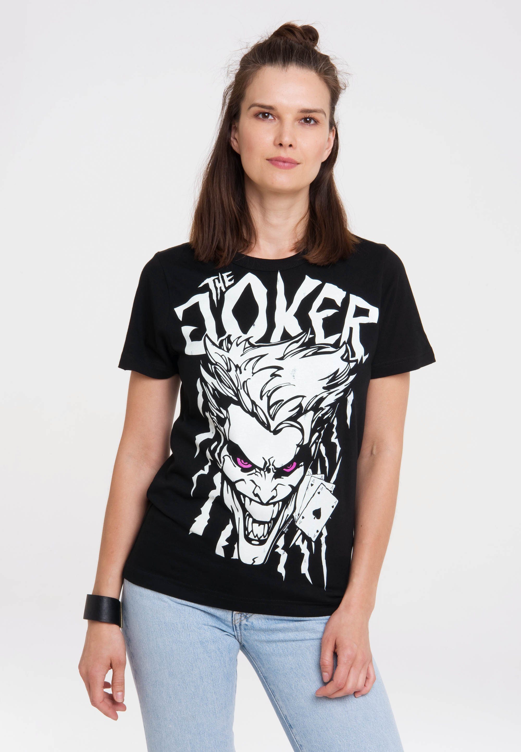 lizenziertem mit LOGOSHIRT - Joker T-Shirt Print Comics DC