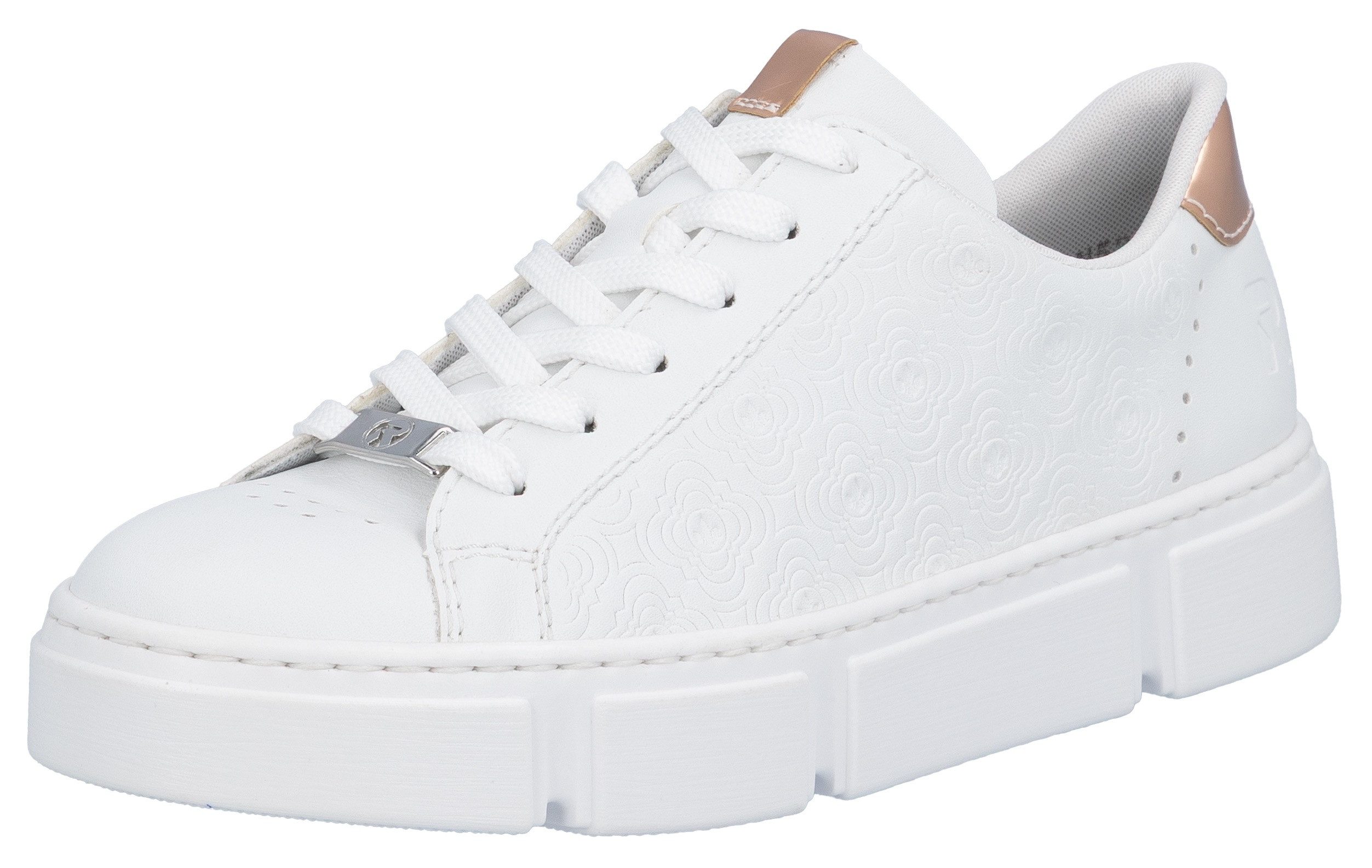 Rieker Plateausneaker mit metallicfarbenen Akzenten, Freizeitschuh, günstig online kaufen