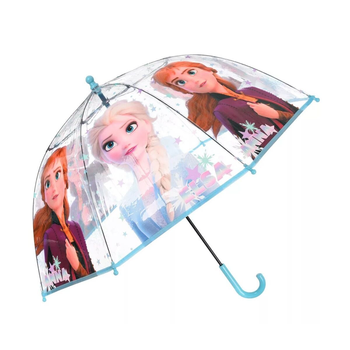 Disney Stockregenschirm Disney Eiskönigin Stars Kinder transparenter Regenschirm