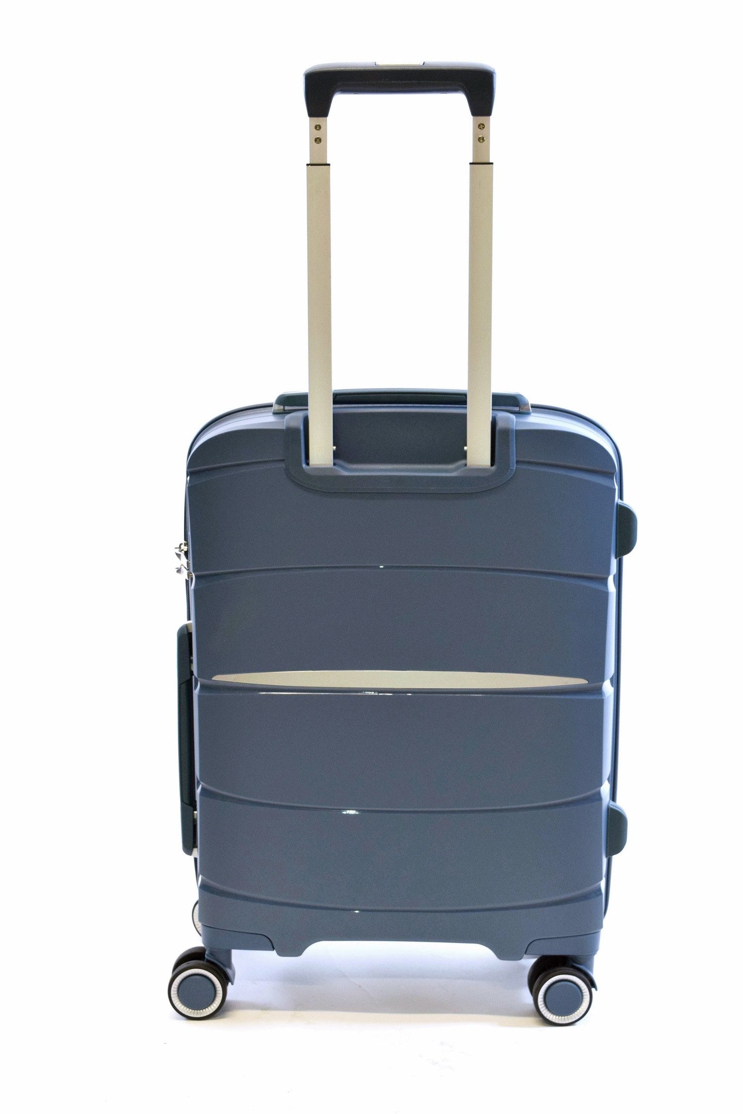 Zimmert Leather Hartschalen-Trolley Speetliner, Gr. S 55 cm, 4 Rollen Blau Grau leicht, Polypropylen mit TSA-Schloss – Bild 4 von 5