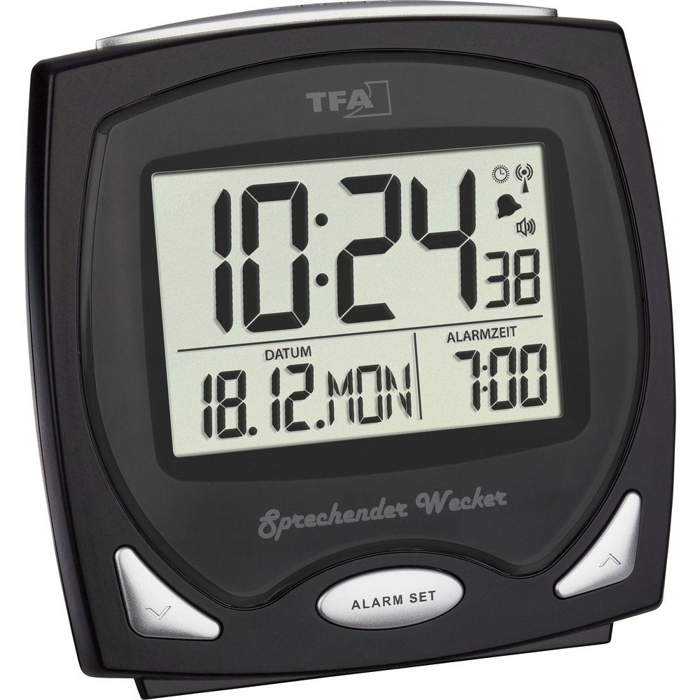TFA Dostmann Wecker TFA Dostmann 60.2541.01 Funk Wecker Schwarz Alarmzeiten günstig online kaufen
