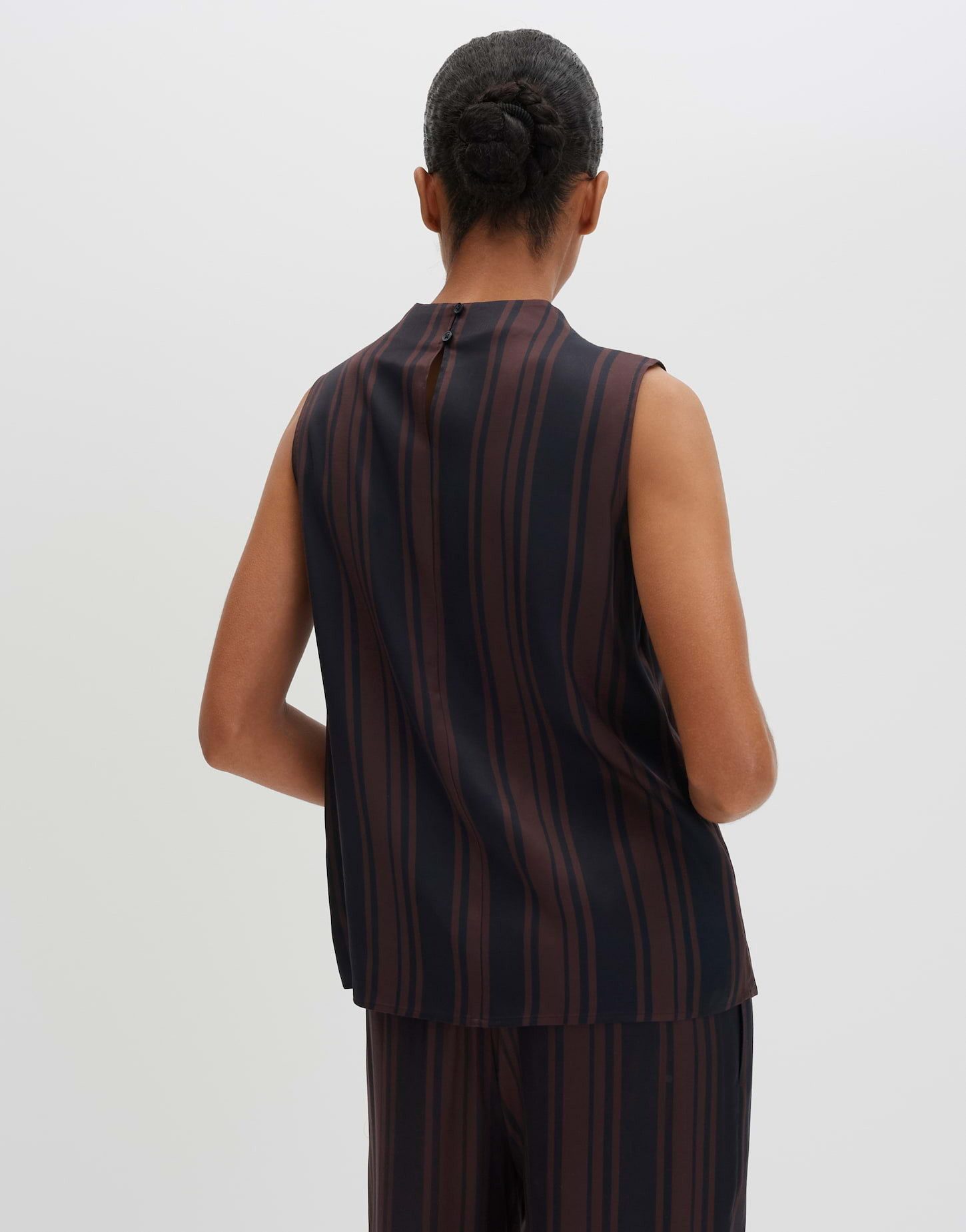 someday Blusentop Zemila aus Satin mit Streifenmuster
