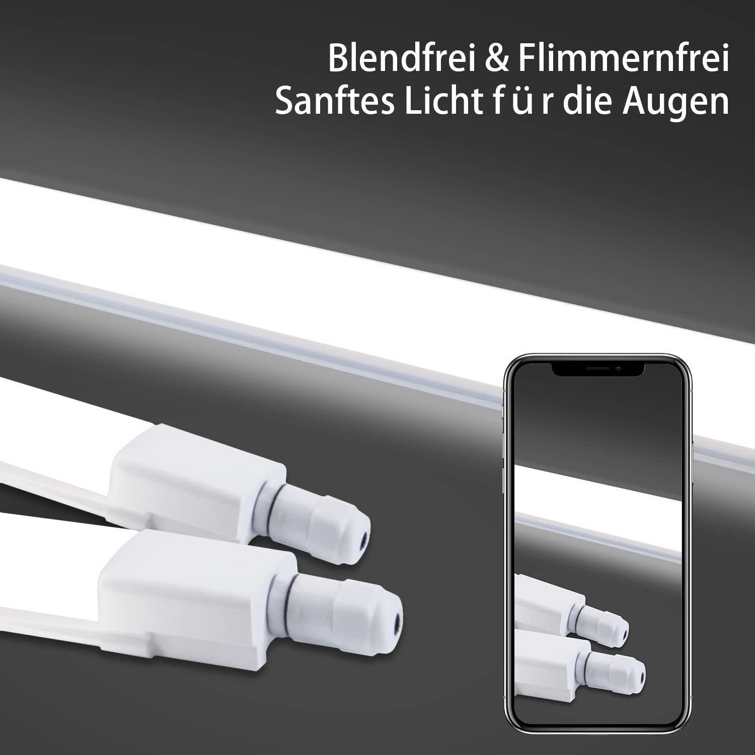 Nettlife LED Deckenleuchte LED Werkstattlampe LED fest integriert Neutralweiß Kellerlampe, LED fest integriert, Neutralweiß, für Küche Wohnzimer Büro Warenhaus Flur Garage Esszimmer