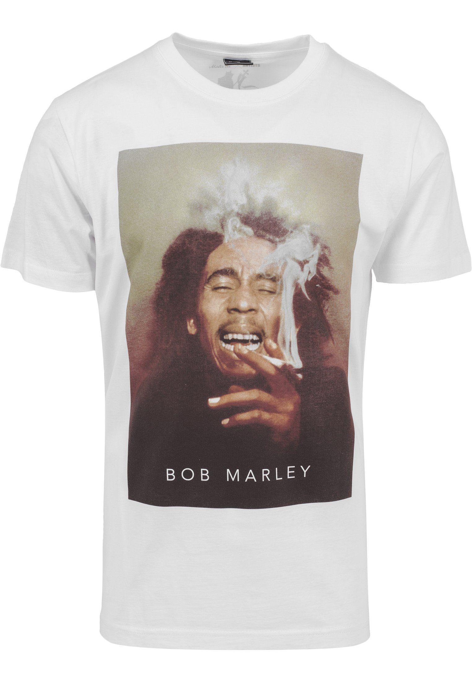 MisterTee T-Shirt Herren Bob white MT355 (1-tlg) Marley Tee Bob Marley Smoke Smoke