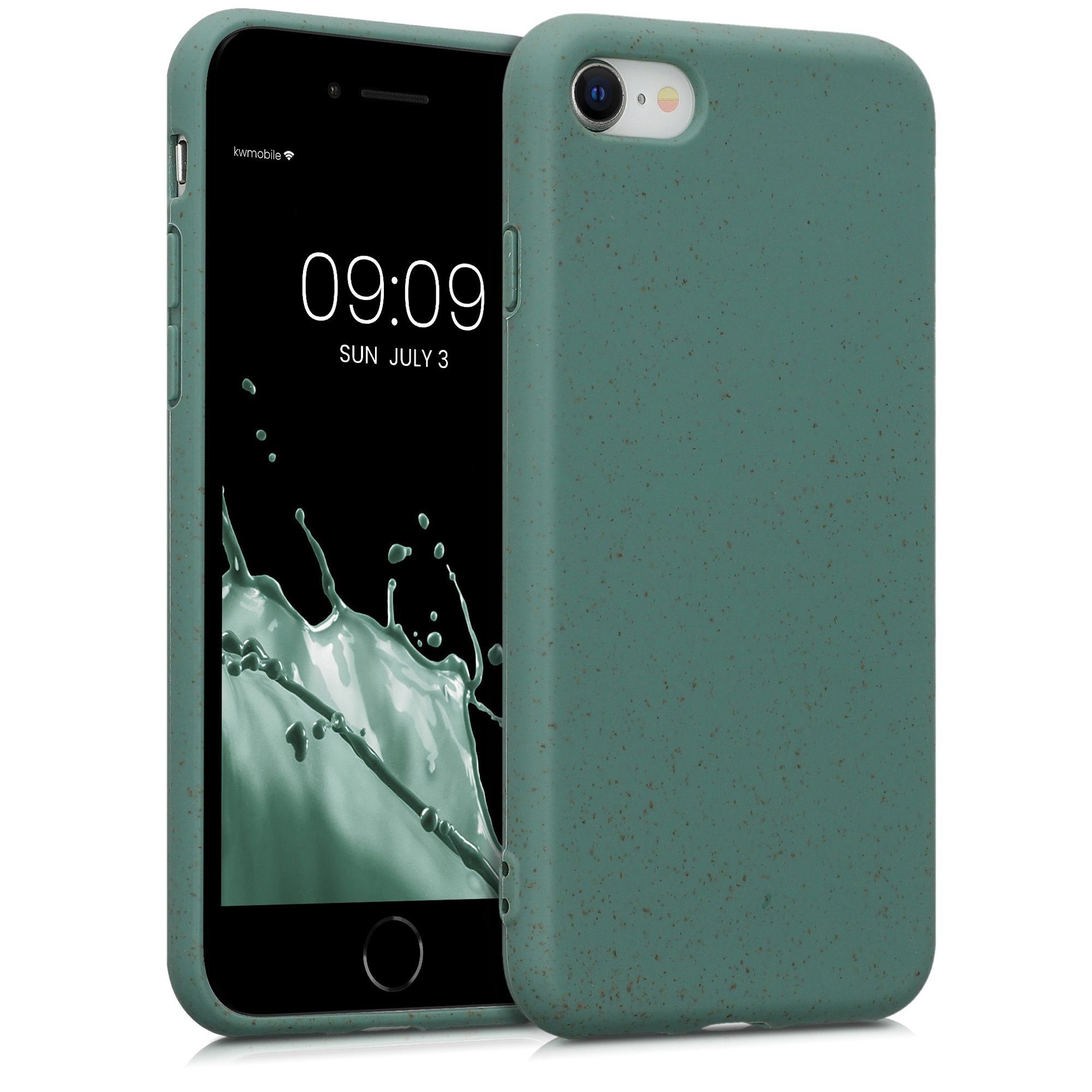 kalibri Handyhülle Hülle für Apple iPhone SE / 8 / 7, Nachhaltige Handy Schutzhülle aus Stroh und Silikon