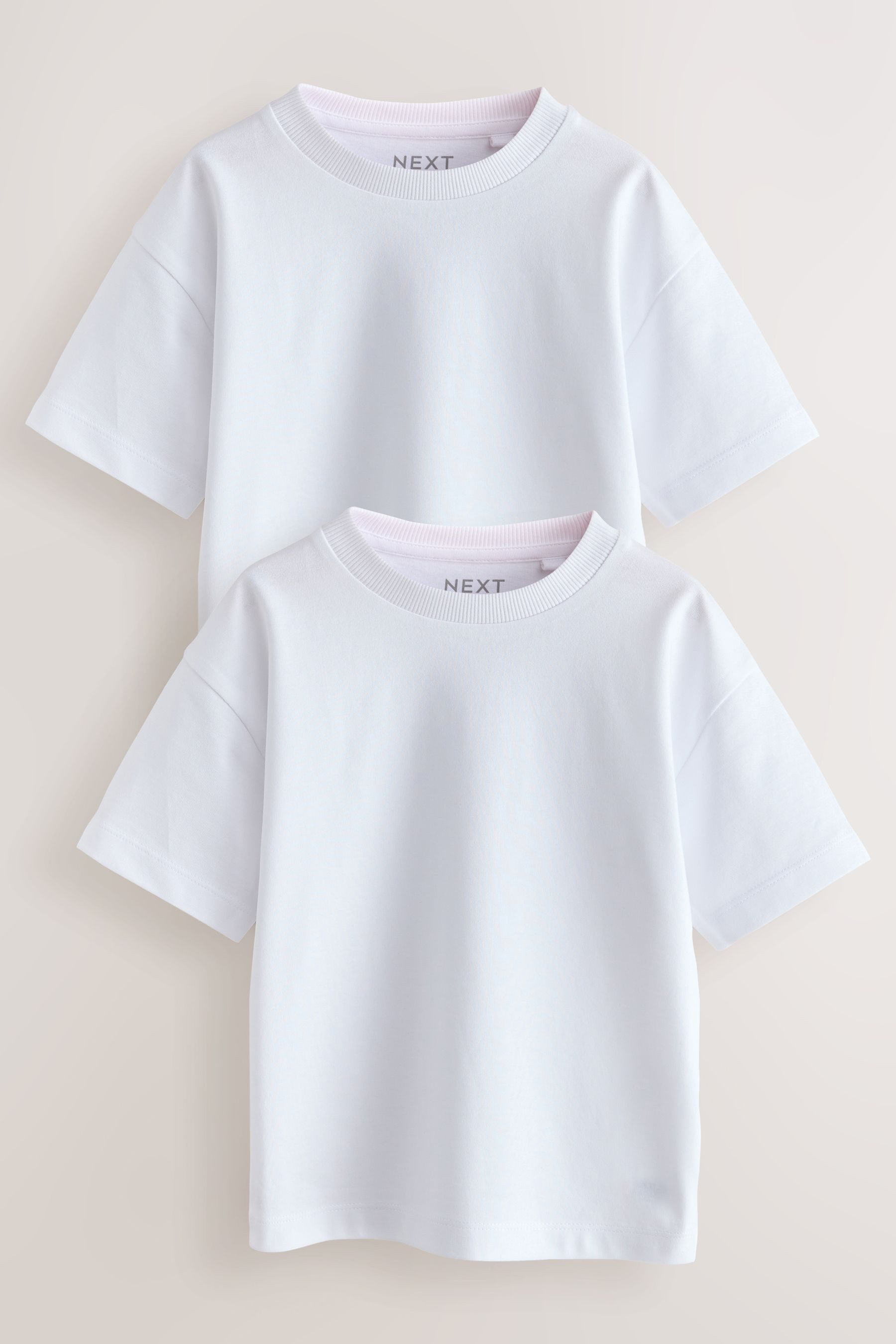 Next T-Shirt Kurzärmelige T-Shirts, 2er-Pack, uni (2-tlg)