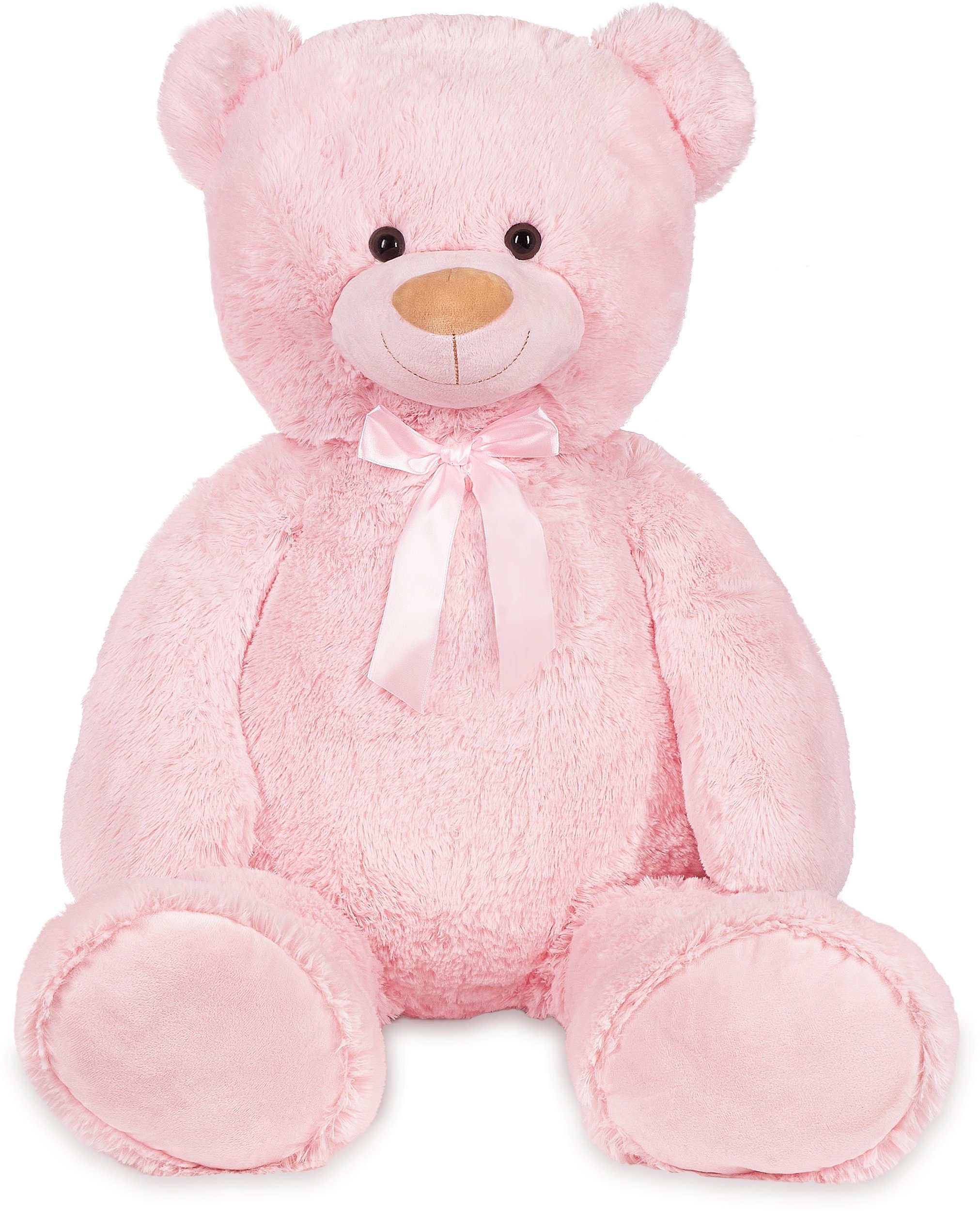 BRUBAKER Kuscheltier XXL Teddybär 100 cm groß mit Ich Liebe Dich Herz (Valentinstagsgeschenk, 1-St), großer Teddy Bär, Stofftier Plüschtier
