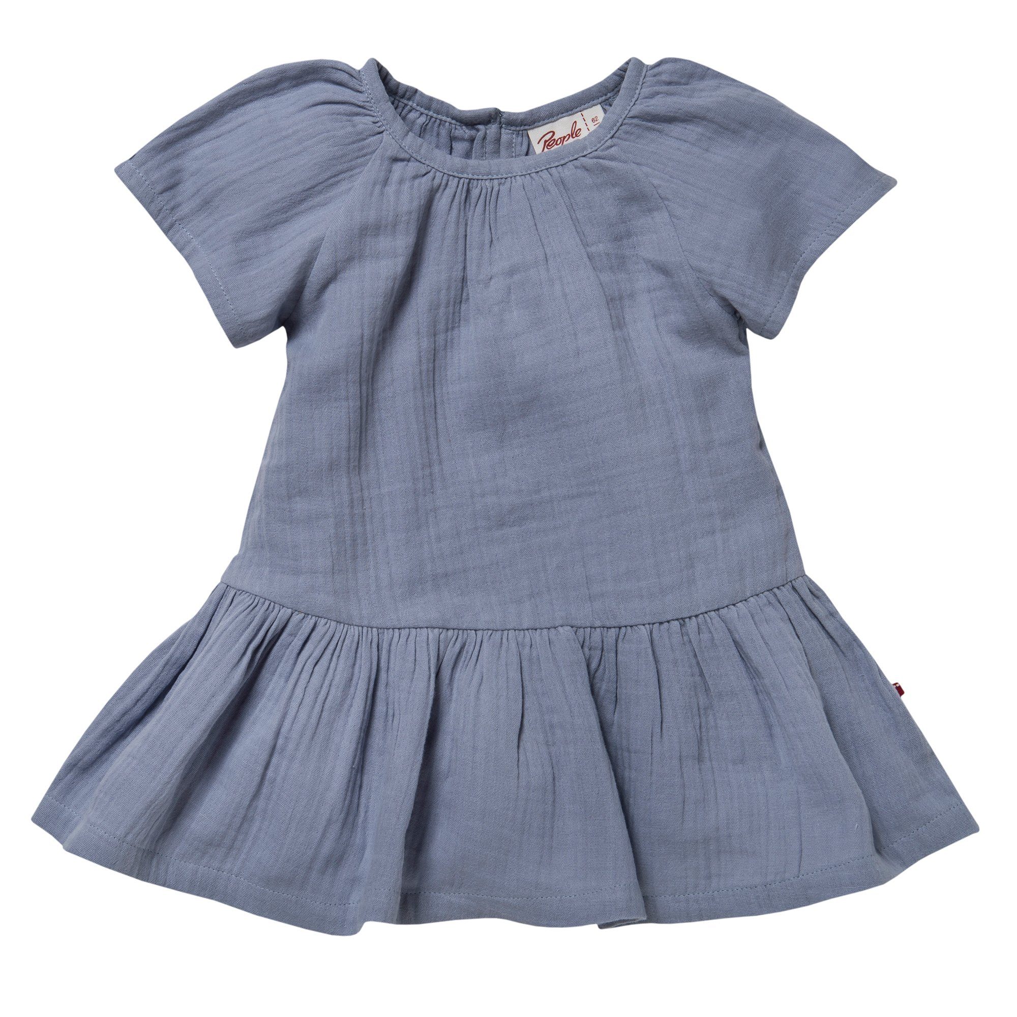 People Wear Organic Sommerkleid, Kurzarm Musselin-Kleid günstig online kaufen