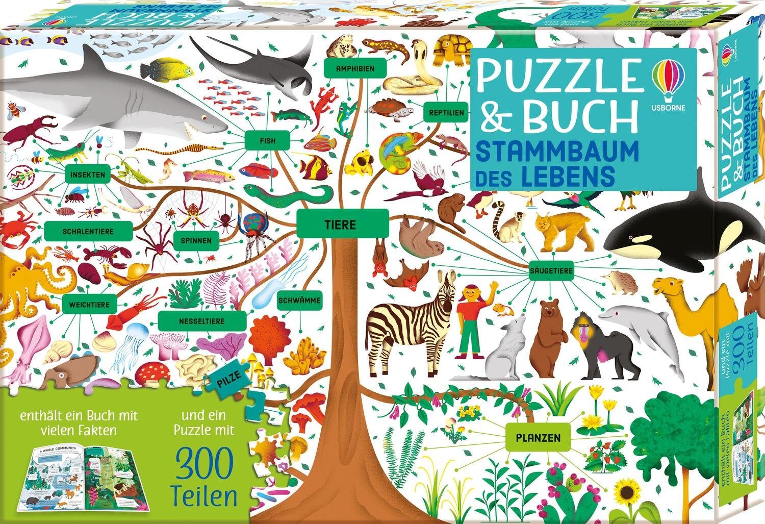 Usborne Verlag Puzzle Puzzle & Buch: Stammbaum des Lebens, 300 Puzzleteile