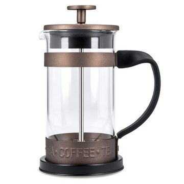 Navaris French Press Kanne Stempelkanne mit Edelstahl Filter, 350 ml, auch für Tee