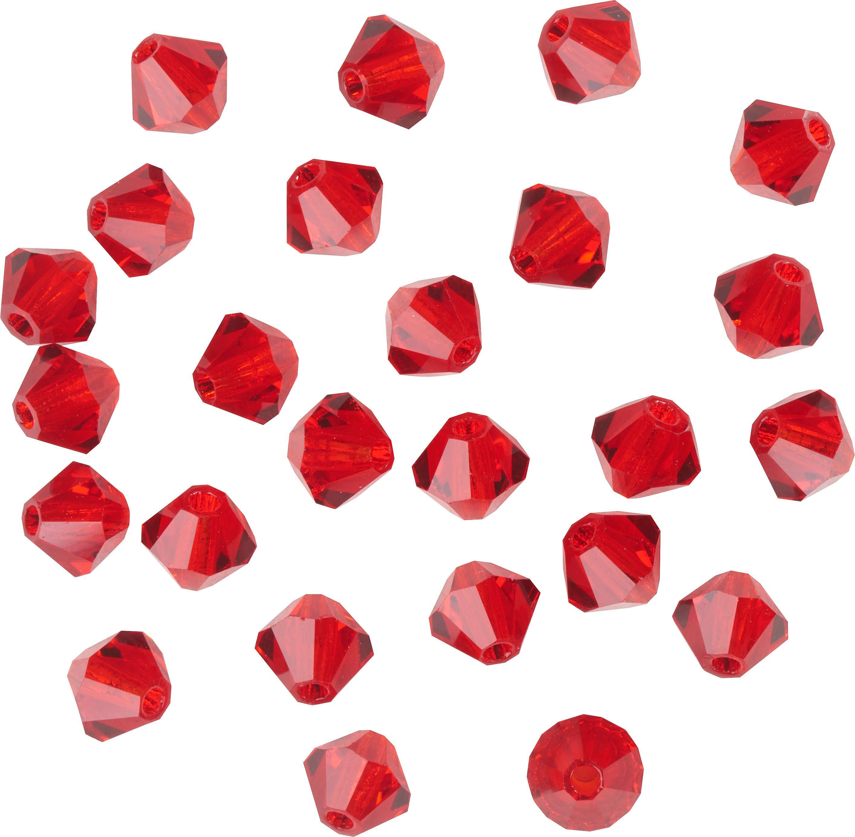 Thumbnail - Pracht Bastelperlen Glasschliffperlen Glitzer, (25-tlg), 4 mm 25 Stück