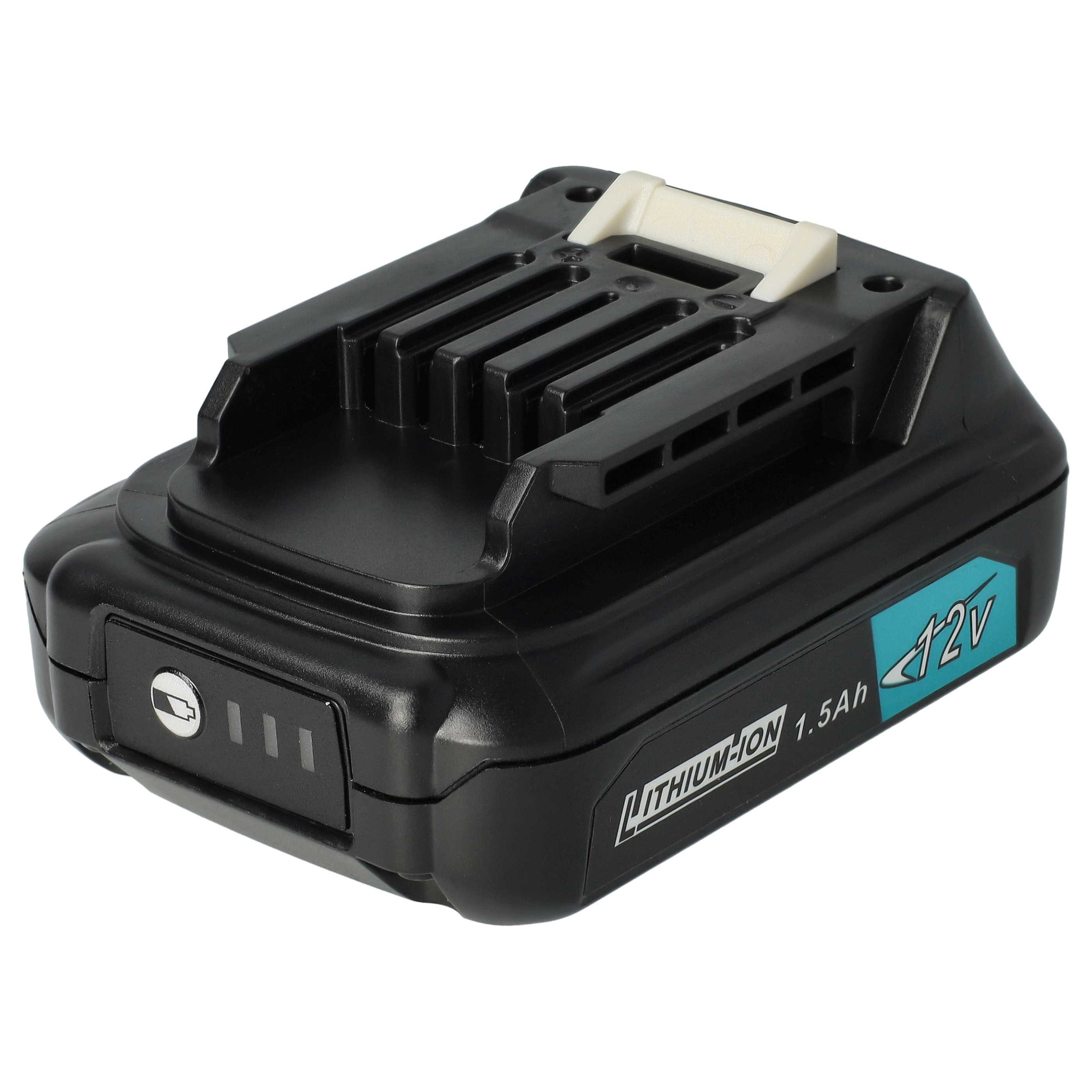 vhbw Akku Ersatz für Makita BL1021, BL1021B, BL1016, BL1020, BL1020B, Akku Akku Li-Ion 1500 mAh (12 V, 1 St), Leistungsfähiger Austausch-Akku für Werkzeug Powertools wie