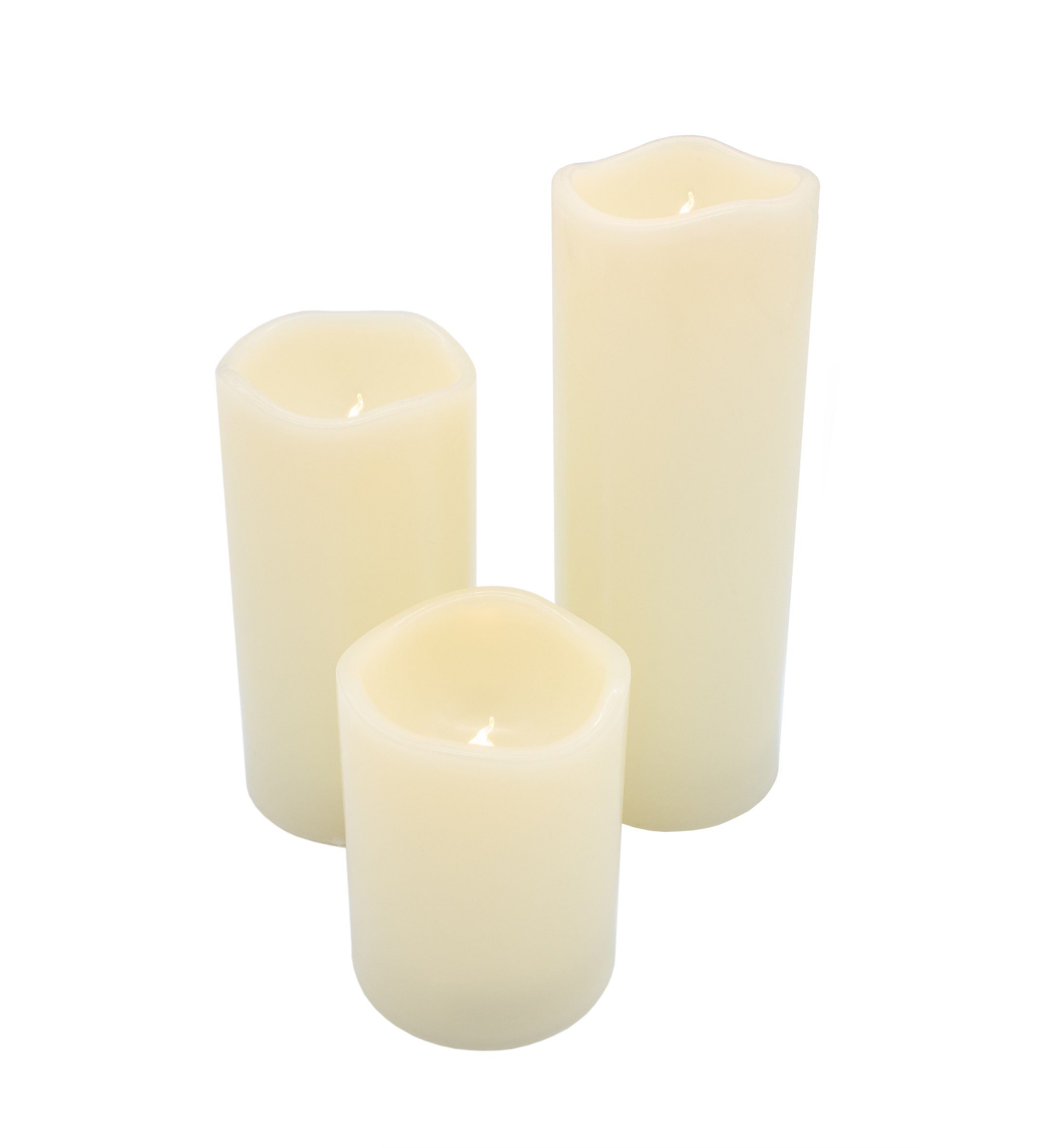 Spetebo LED Dekoobjekt LED Outdoor Kerze 3er Set mit Timer warm weiß, Timer günstig online kaufen