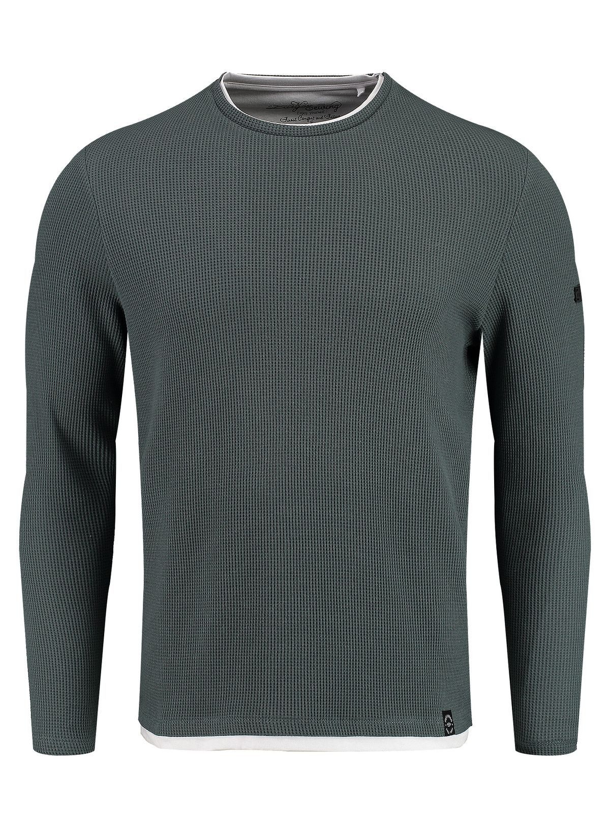 Key Largo Strickpullover Stefano für Herren double Layer Look einfarbig kör günstig online kaufen