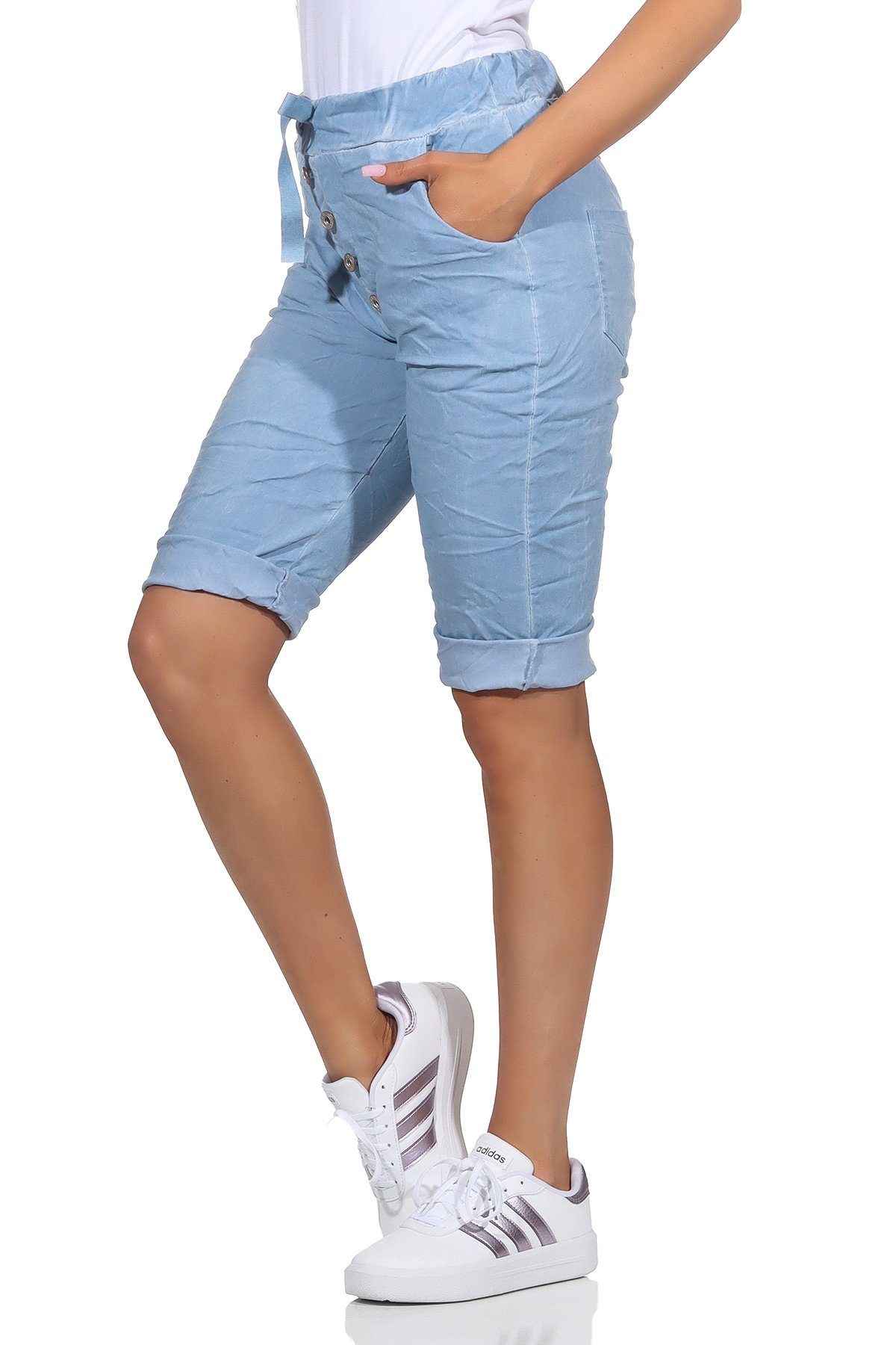 CLEO STYLE Bermudas Damen Bermuda 20828 34-38 Hellblau