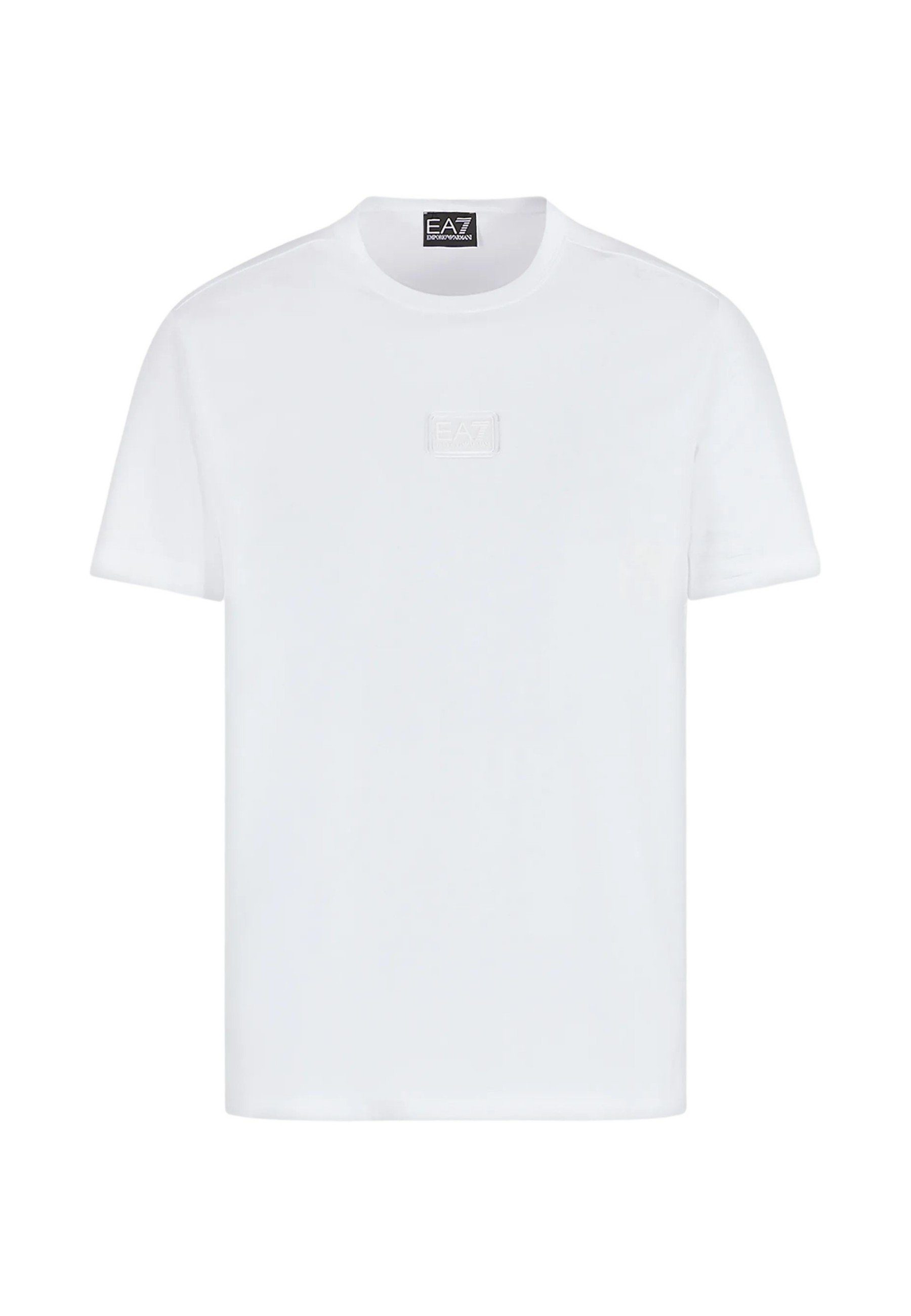 Emporio Armani T-Shirt Shirt Kurzarm-T-Shirt mit Rundhalsausschnitt und (1-tlg) weiß