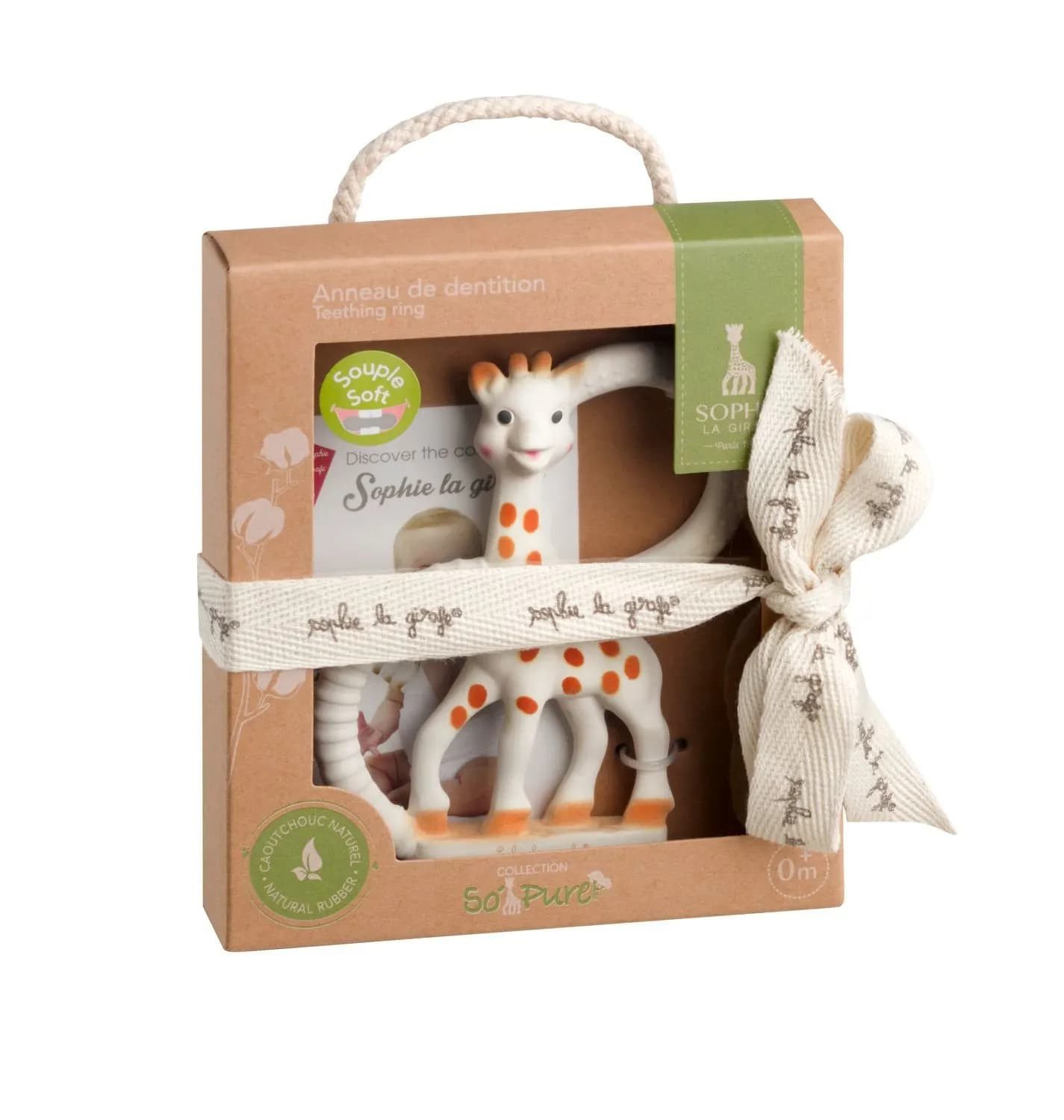 SOPHIE LA GIRAFE Beißring Sophie la girafe Beißring, Ringrassel - So'Pure, Version sehr Weich, Naturkautschuk