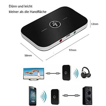 GelldG Bluetooth Adapter 5.0, 2-in-1 Audio Transmitter Empfänger Sender Audioverstärker