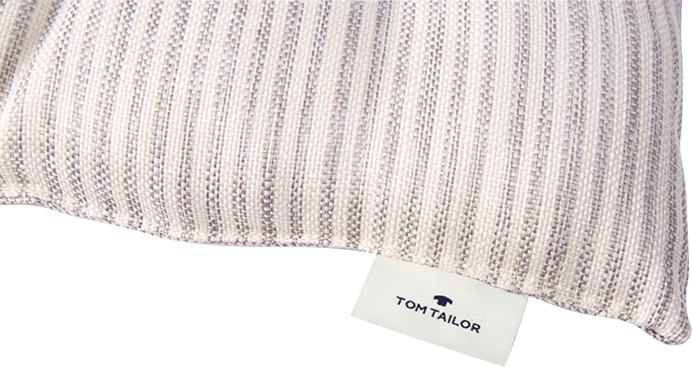 Stuhlkissen grau mit TAILOR Stripe, HOME Nadelstreifendessin Fresh modernem TOM