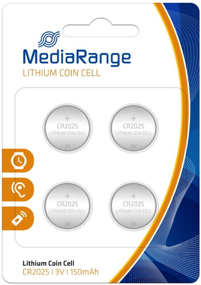 Lithium 4 2025 Blister Knopfzelle Batterien Mediarange im Knopfzelle Mediarange 4er CR