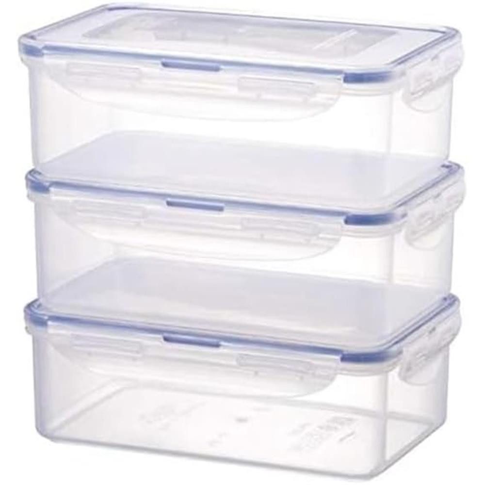 LocknLock Vorratsdose HPL817 Set 3 x 1 L, (3-tlg), Stapelbar, auslaufsicher, BPA-frei, mikrowellengeeignet