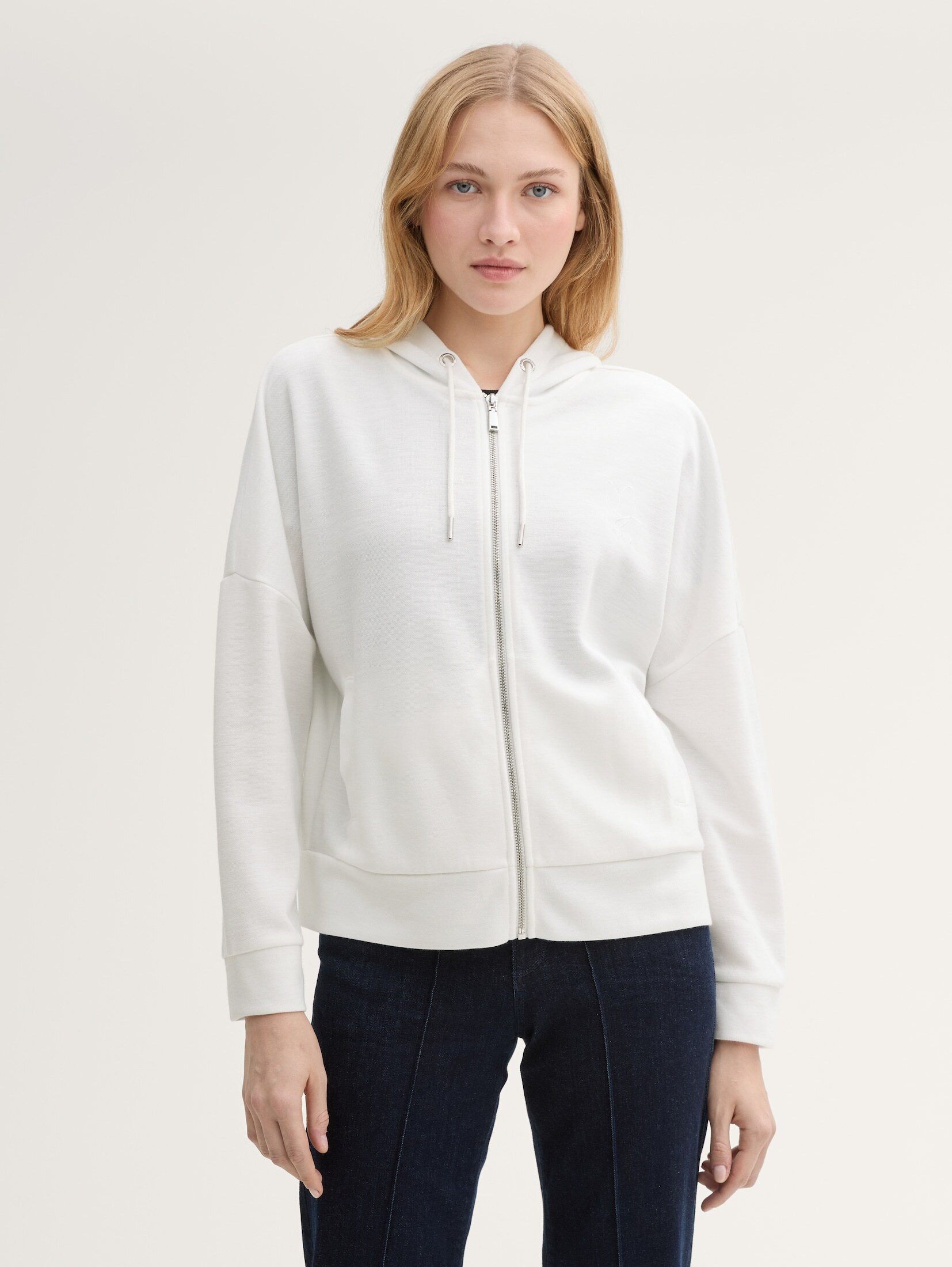 TOM TAILOR Sweatshirt Sweatjacke mit Stickerei günstig online kaufen