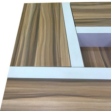 Melko Couchtisch Beistelltisch Couchtisch Braun / Weiß Sofatisch Stubentisch Wohnzimmertisch Wohnzimmer Holztisch Kaffeetisch Design Tisch (Stück), Maximale Stabilität