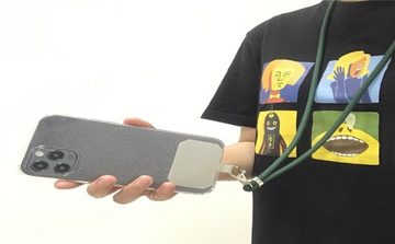 OLi Handykette Universal Umhänge kette Kordel Band Schnur für Alle Handyhülle Schwarz, für Smartphone Stabiles Kordel mit sicheres Halterung