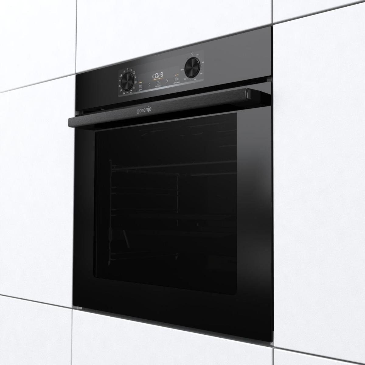 GORENJE Induktions Herd-Set Gorenje Black Induction Set 2 Backofen-Set, mit 1-fach-Teleskopauszug, Hydrolyse (AquaClean)