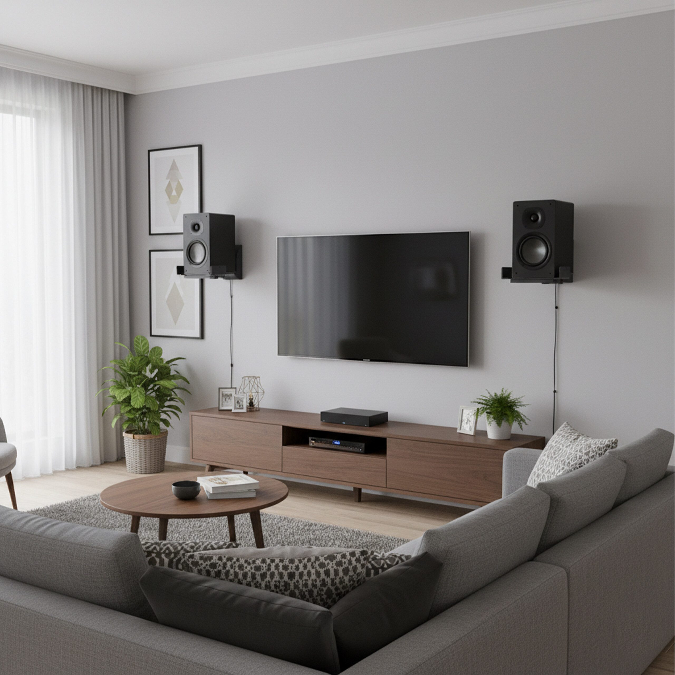 relaxdays Lautsprecher-Wandhalterung 2er Set, (schwarz)