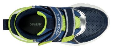 Geox Blinkschuh J CIBERDRON BOY Sneaker mit Klettverschluss, Freizeitschuh, Halbschuh, Schnürschuh