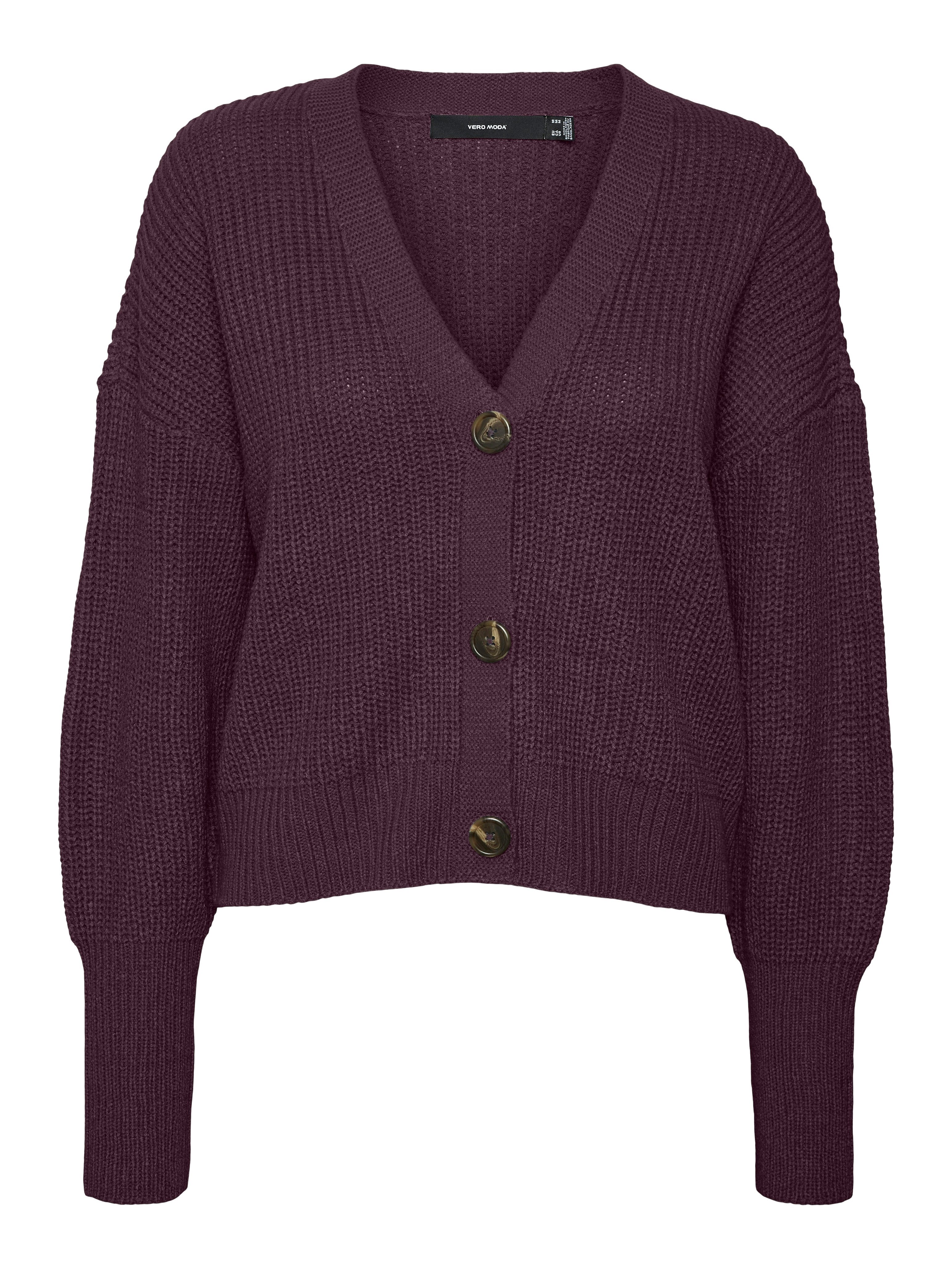 Vero Moda Strickjacke VMLEA LS V-NECK CUFF CARDIGAN NOOS Kunstfaser, regular fit – Bild 4 von 5
